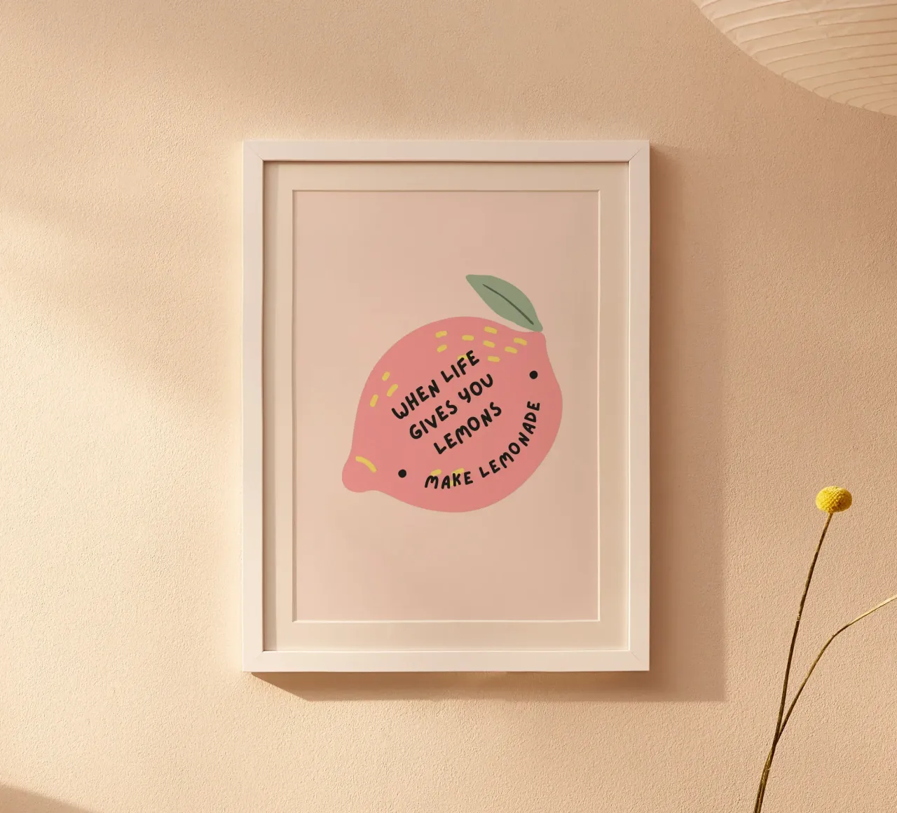 Imprimé "Quand la vie vous donne des citrons" Pink Lemonade poster de homdeco