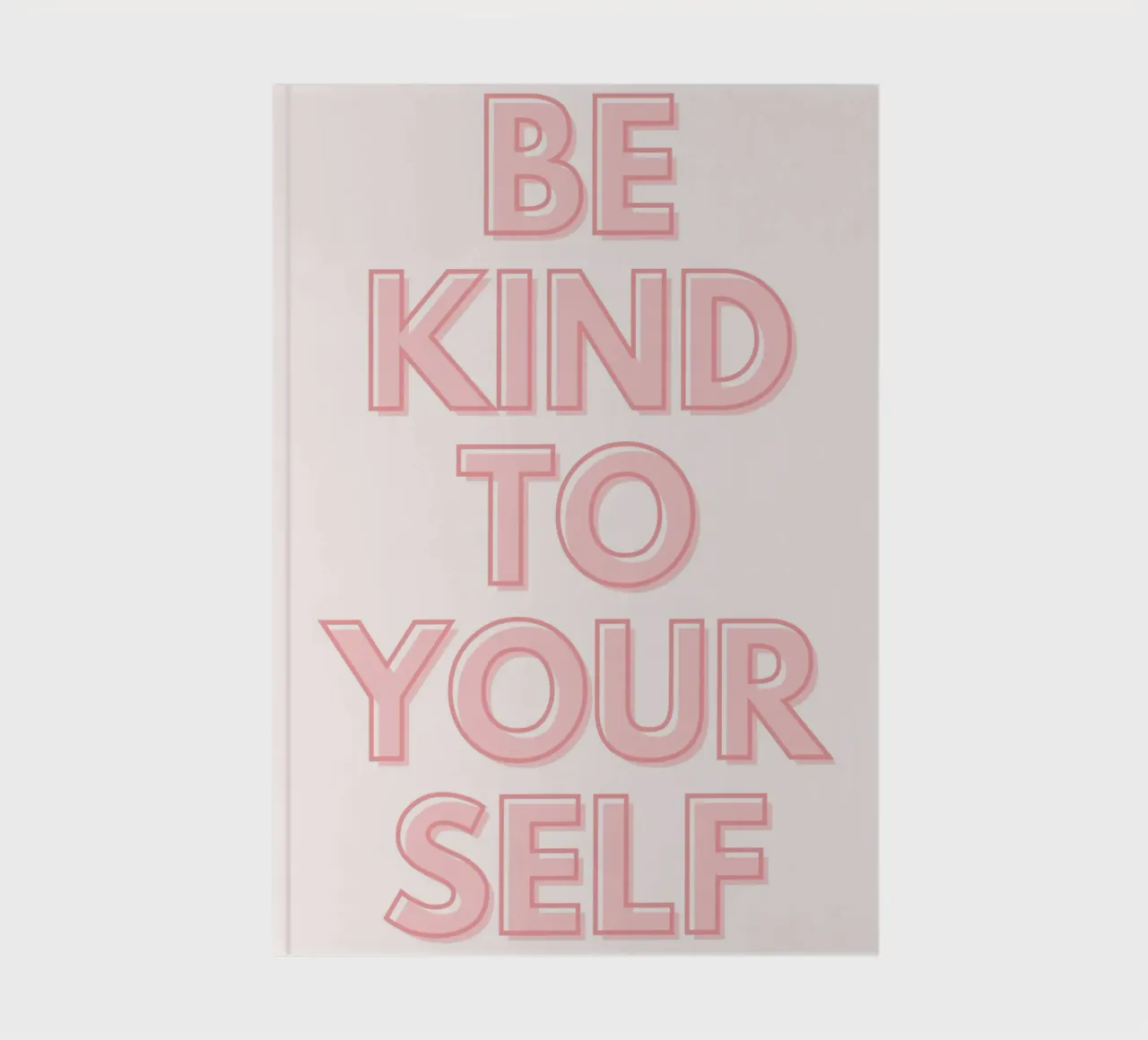 Imprimé de motivation rose "Be Kind To Yourself" (Soyez gentils avec vous-même) carnet de notes de homdeco