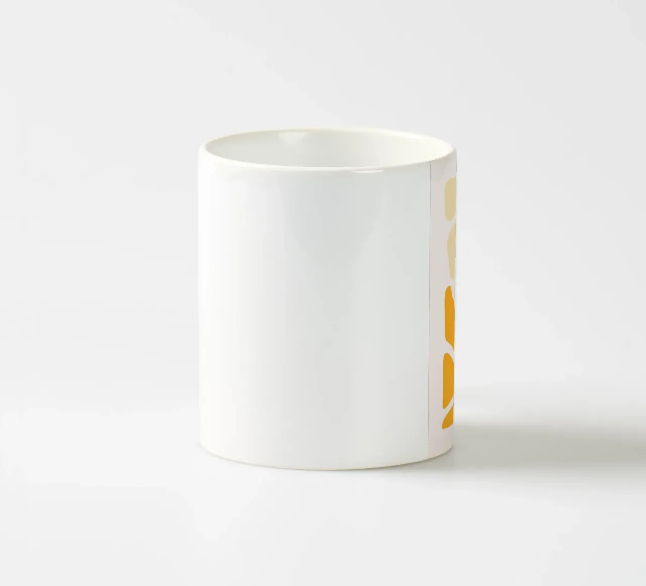 Stampa d'arte astratta di fiori boho arancioni e rosa tazza in ceramica da homdeco