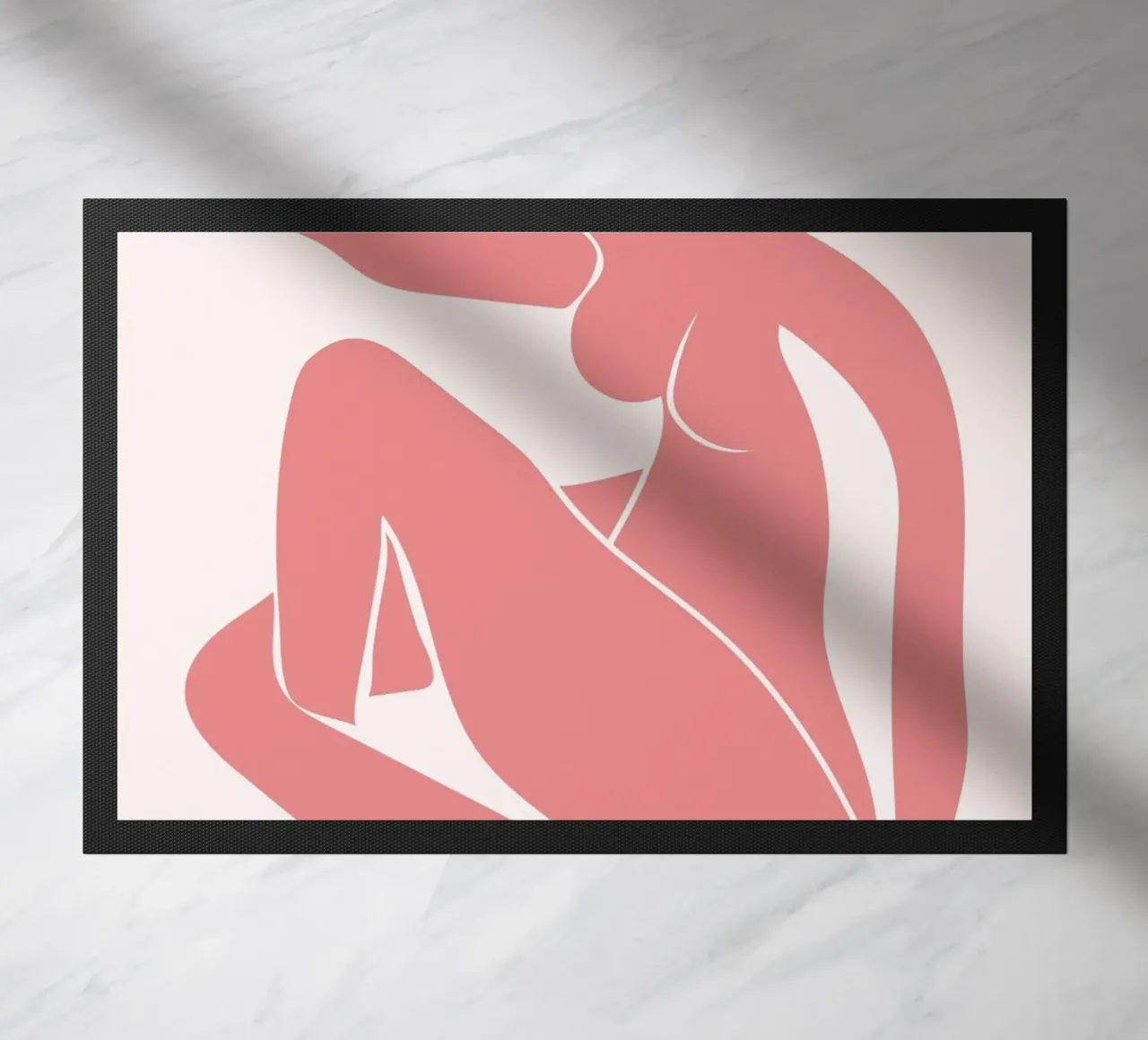 Matisse Pink Nude Cut-Out Modern Art Print Fußmatte von homdeco