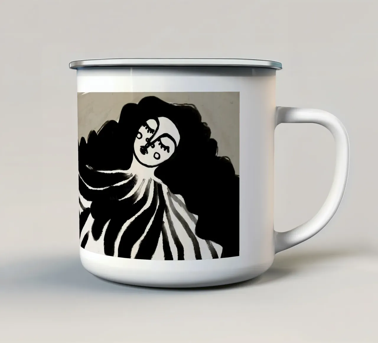 The Here And Now taza de esmalte de treechild