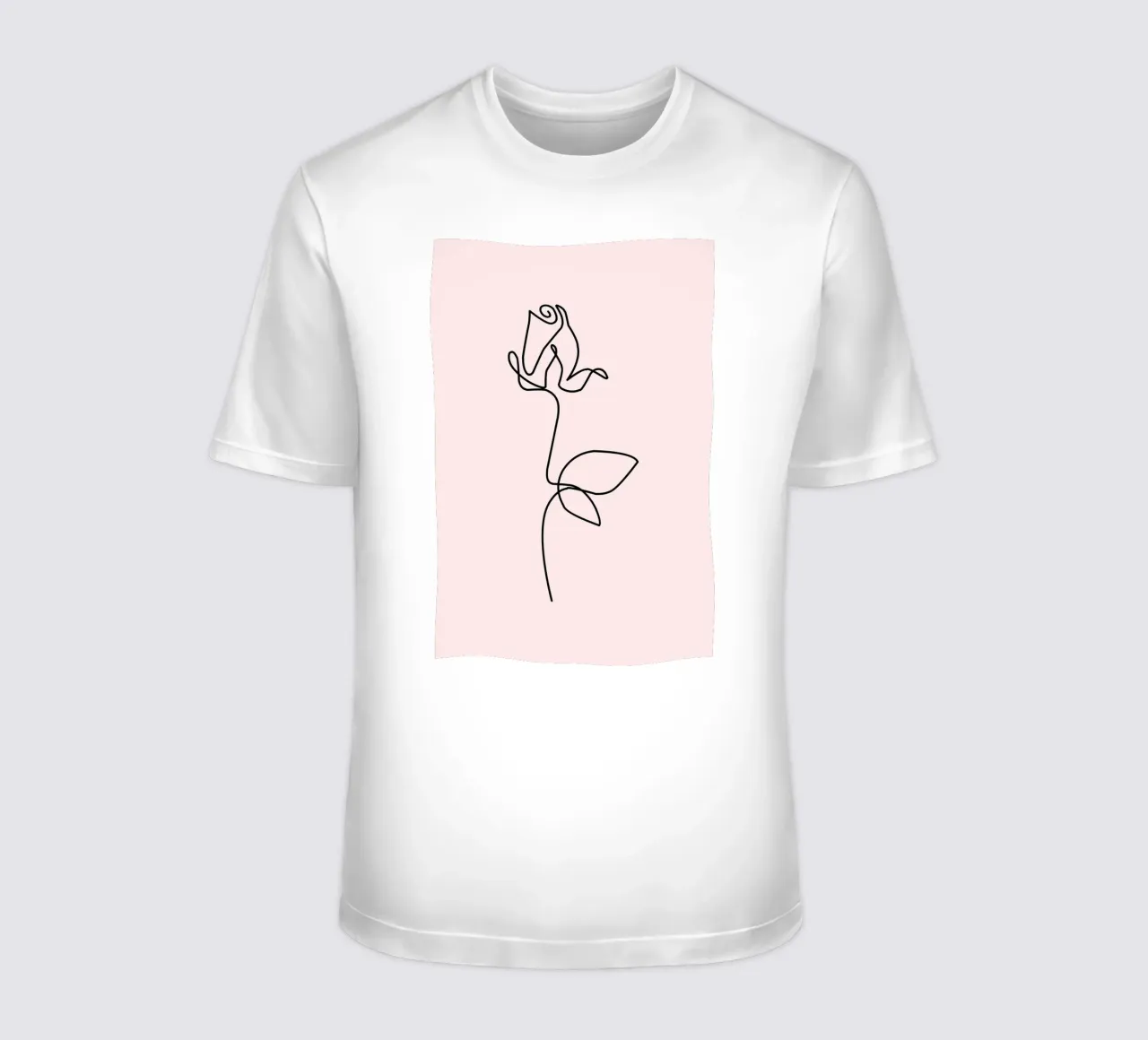 Minimalist Rose Continuous Line Art Print t-shirt by homdeco
