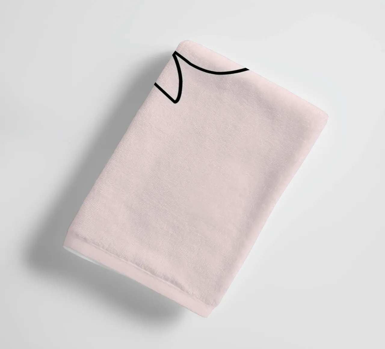 Minimalist Rose Continuous Line Art Print towel by homdeco