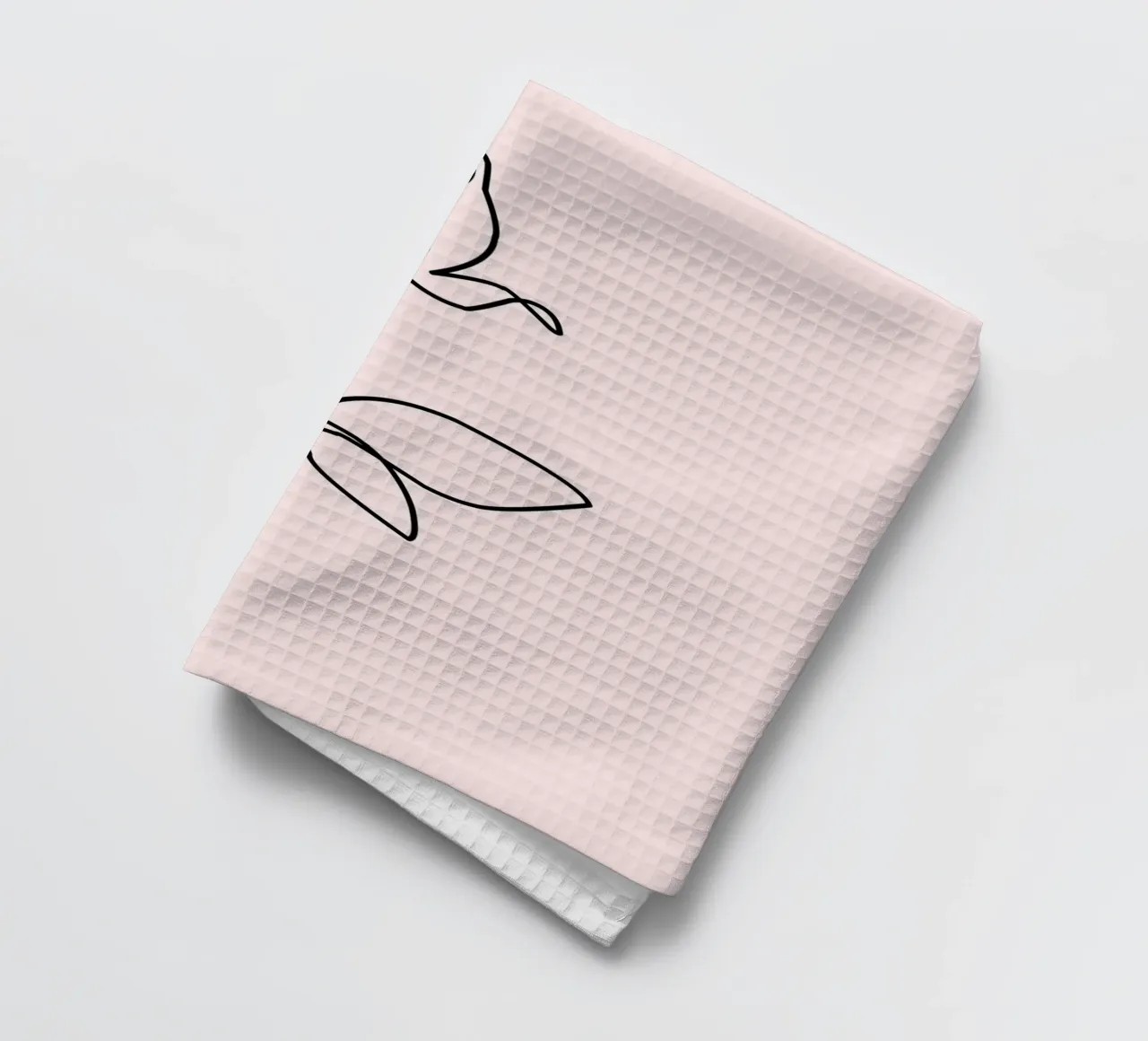 Minimalist Rose Continuous Line Art Print torchon de homdeco