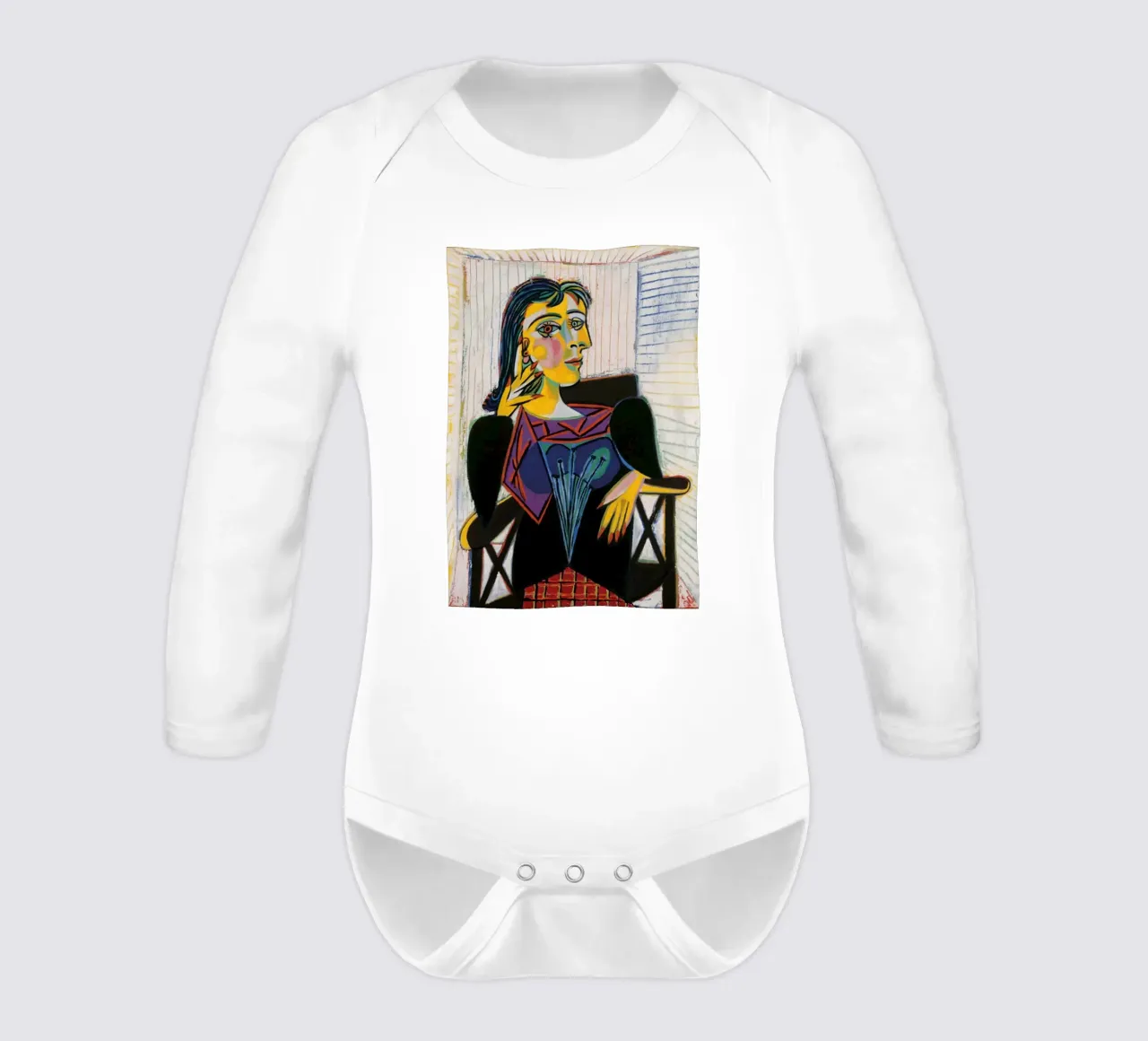 Ritratto di Dora Maar body neonato maniche lunghe da Susanprint
