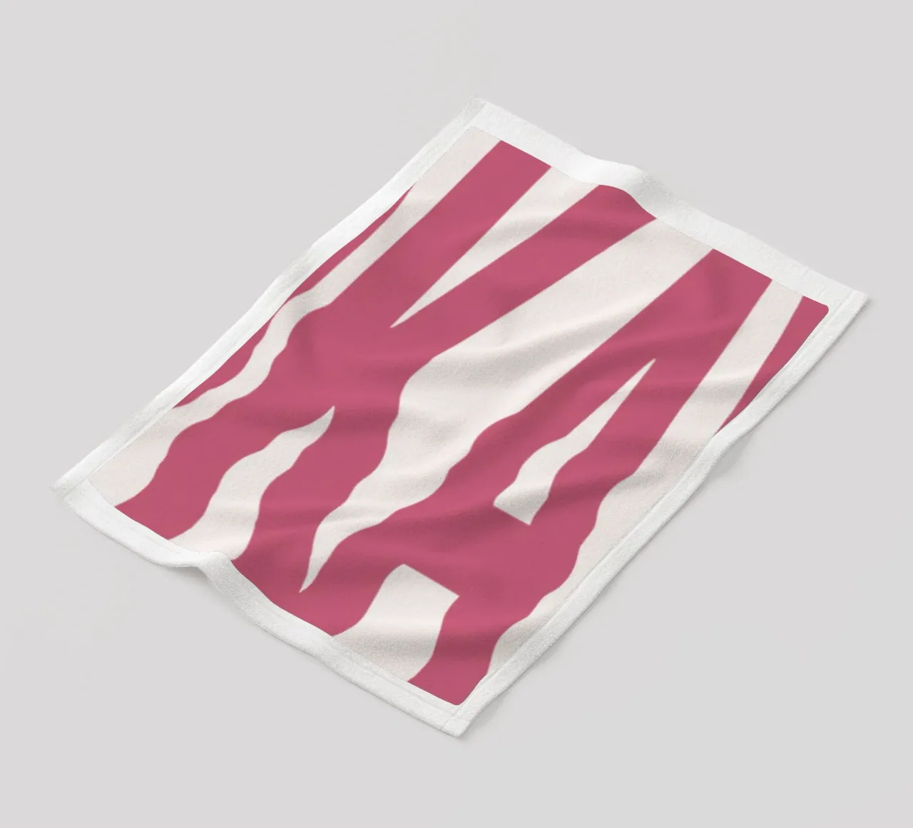 "OKAY" Distorted Pink Retro Typography Print fleece blanket by homdeco