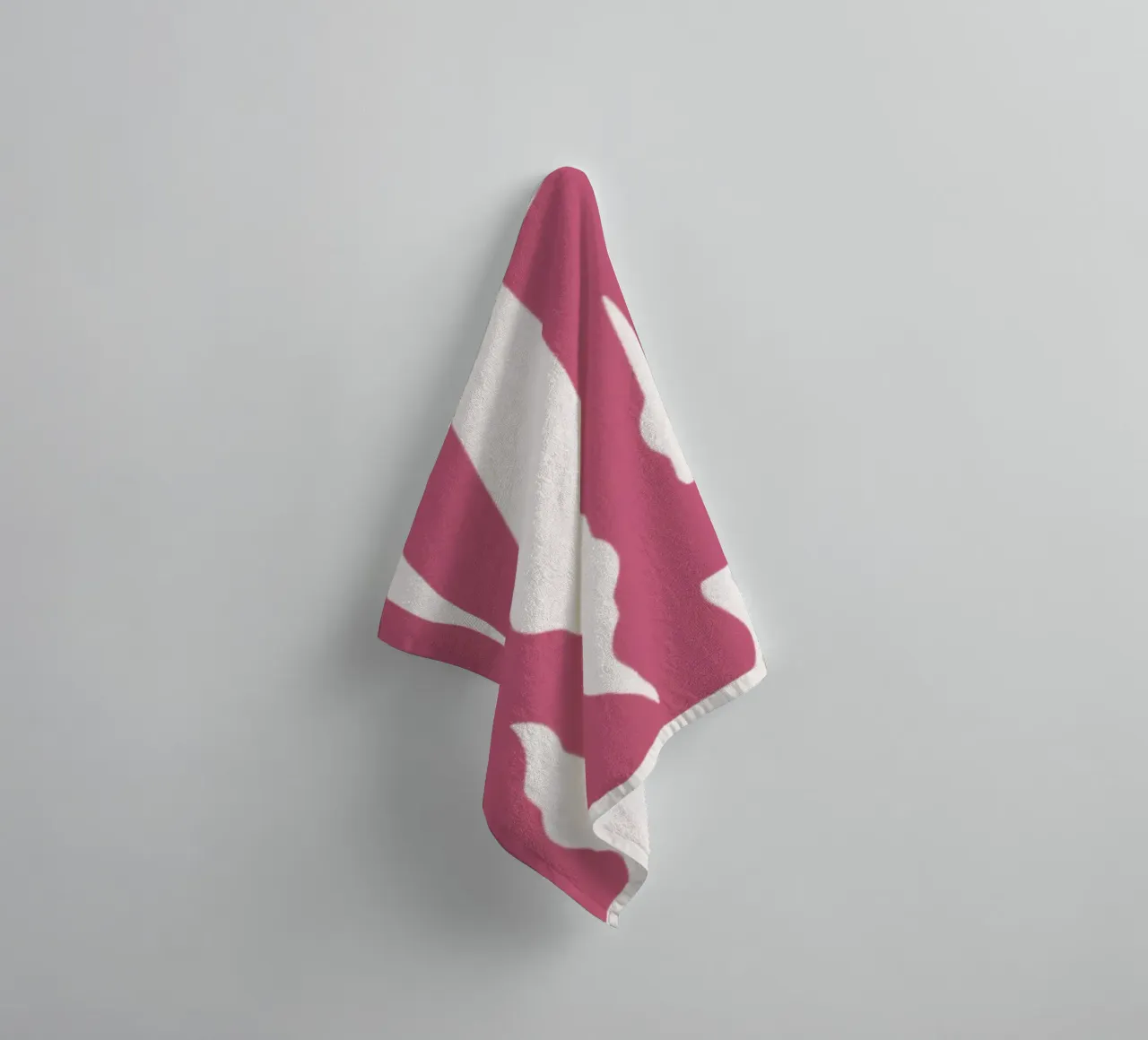 "OKAY" Distorted Pink Retro Typography Print towel by homdeco