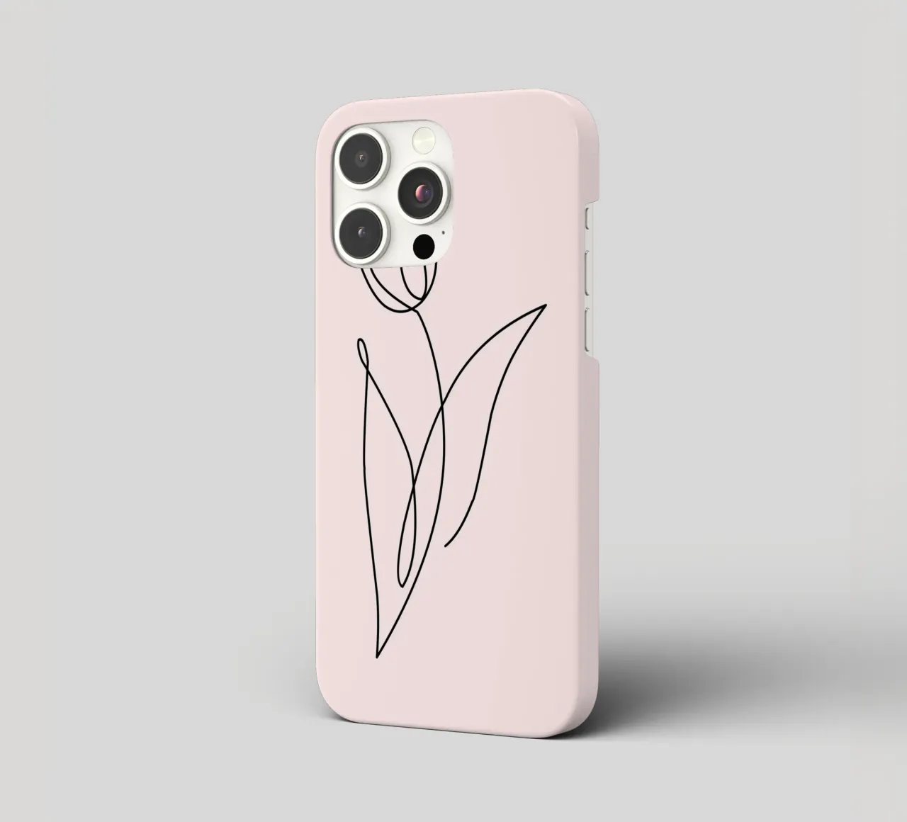 Minimalist Tulip Continuous Line Art Print iphone case by homdeco