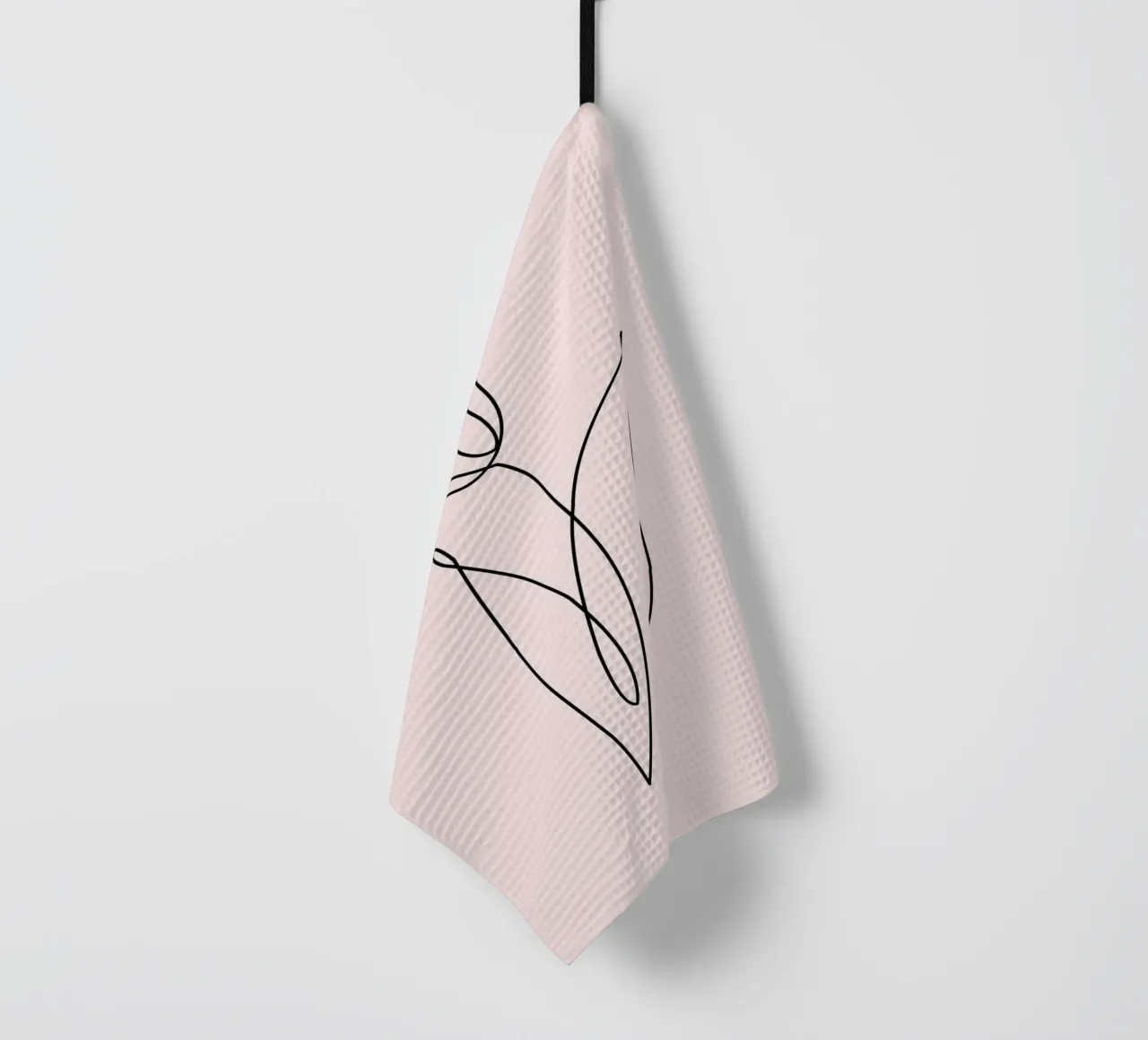 Minimalist Tulip Continuous Line Art Print torchon de homdeco