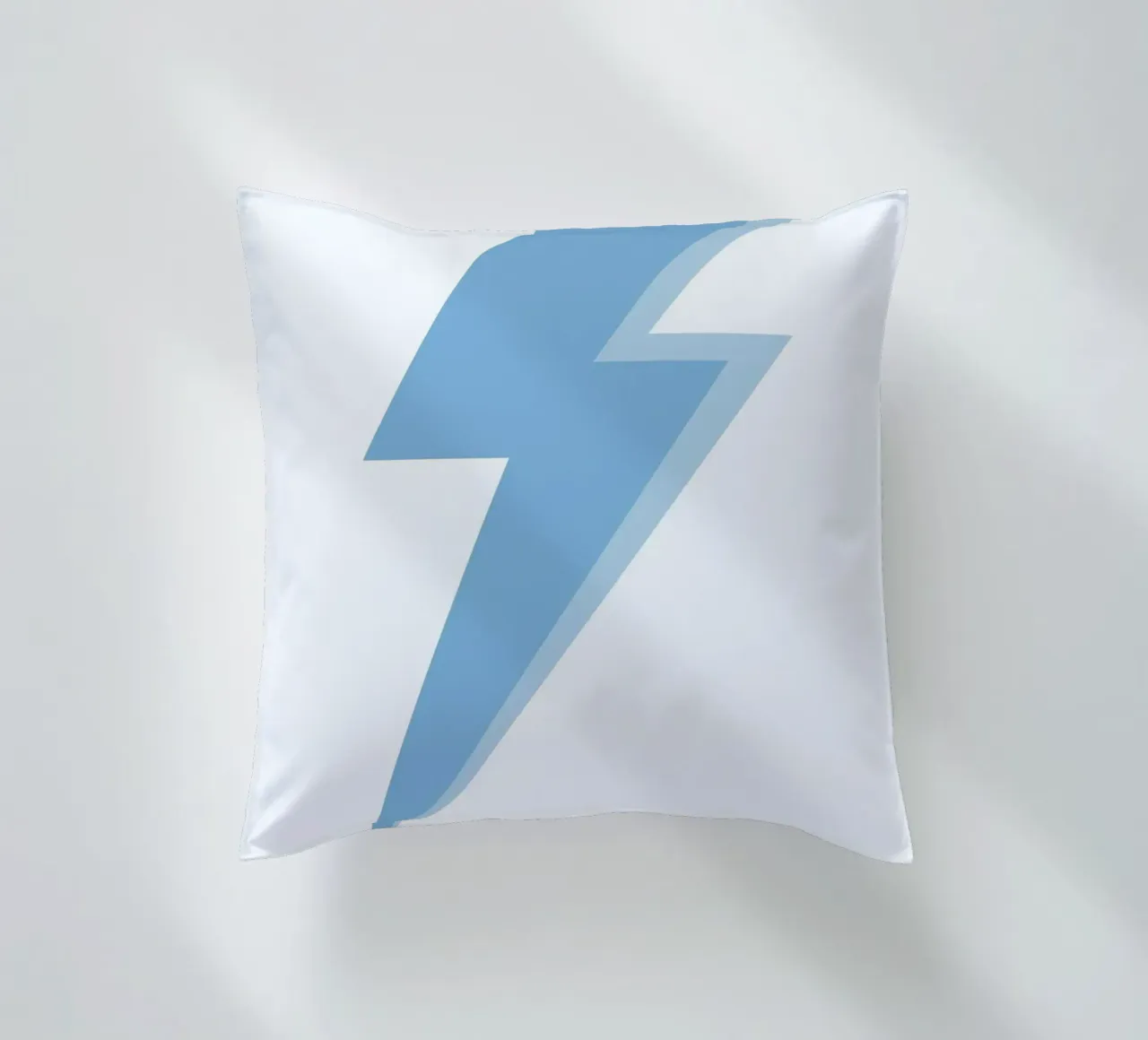 Stampa pop art minimalista con fulmine blu cuscino da homdeco