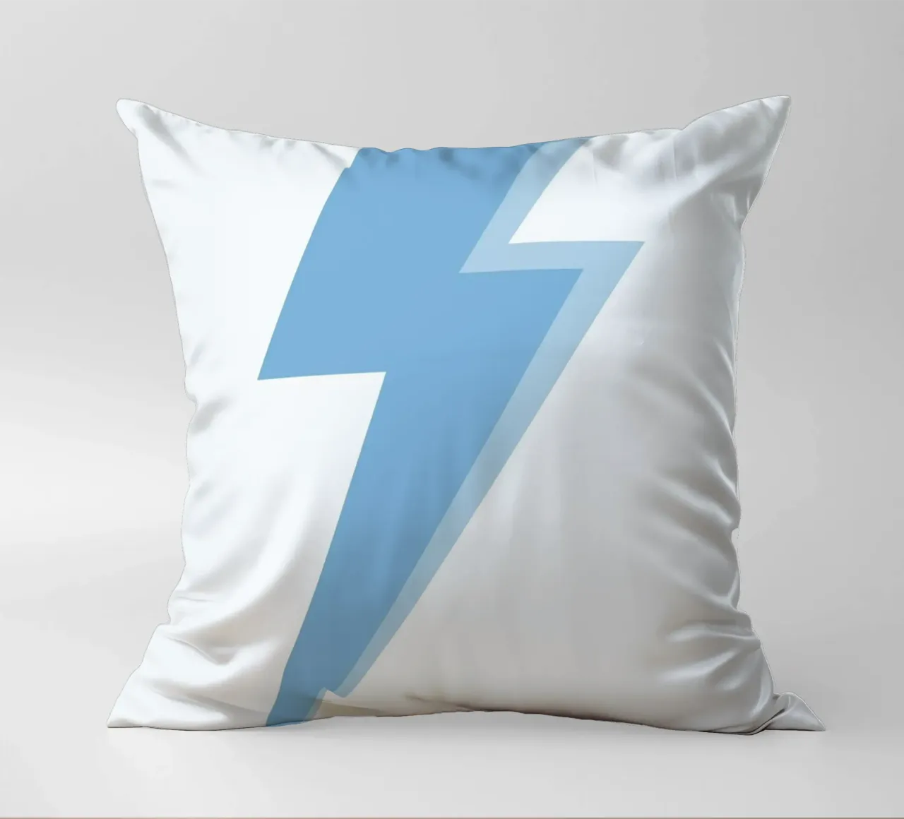Stampa pop art minimalista con fulmine blu cuscino da homdeco
