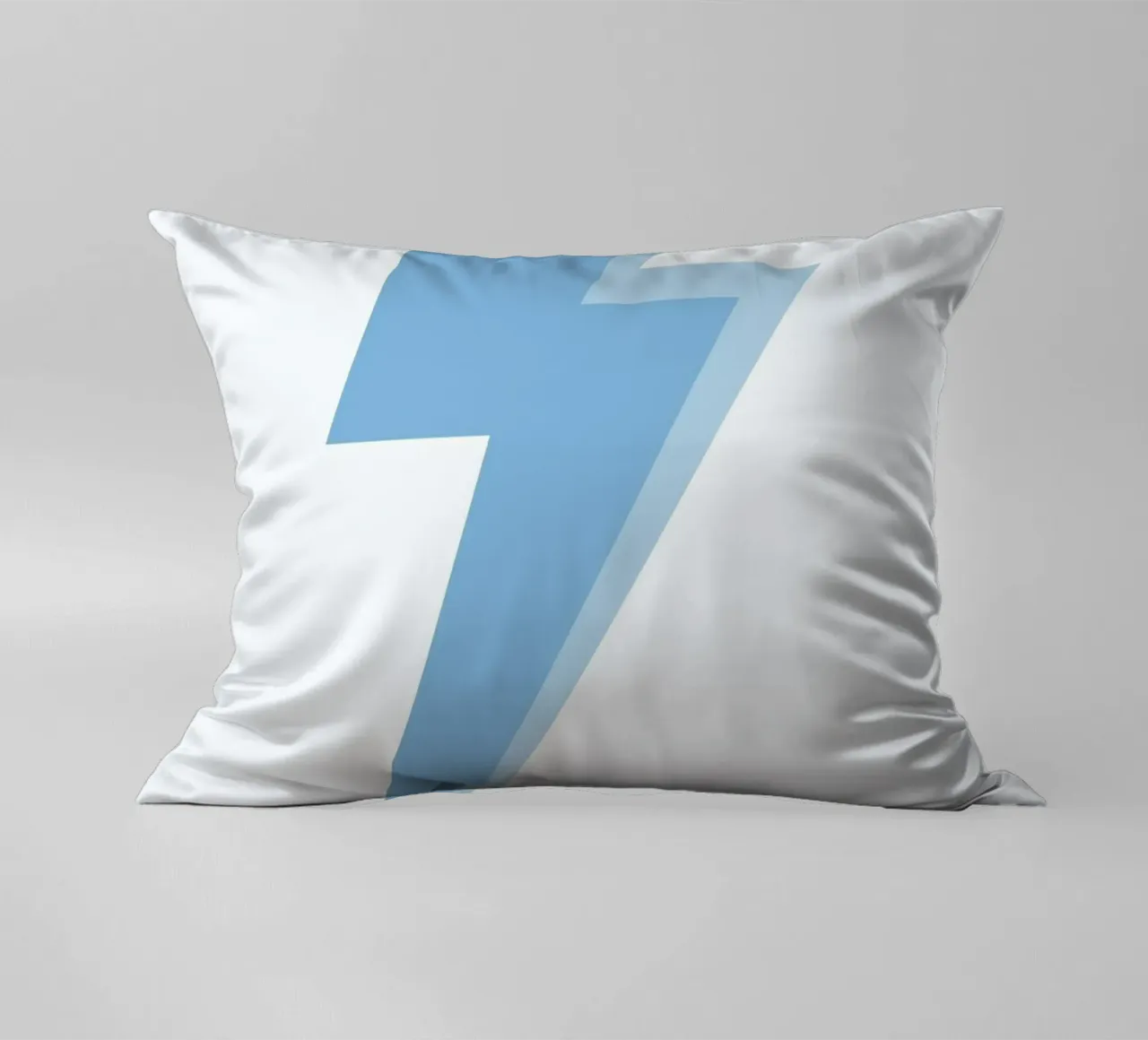 Stampa pop art minimalista con fulmine blu cuscino da homdeco