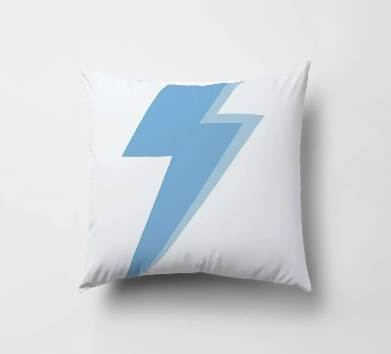 Stampa pop art minimalista con fulmine blu cuscino da homdeco