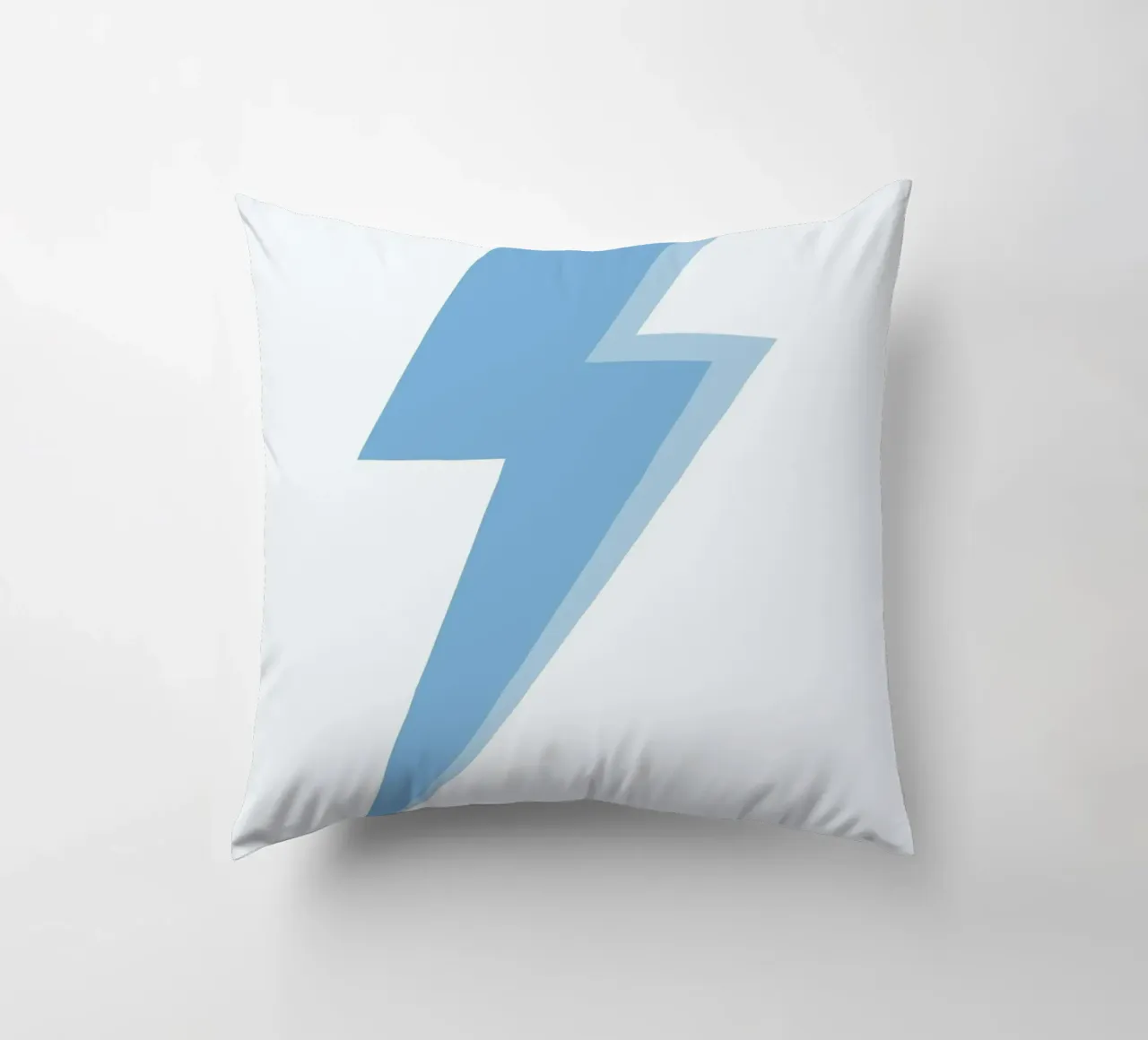 Stampa pop art minimalista con fulmine blu cuscino da homdeco