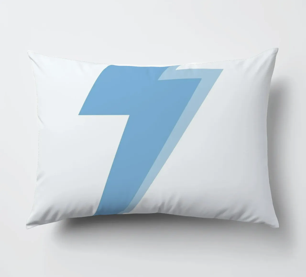Stampa pop art minimalista con fulmine blu cuscino da homdeco