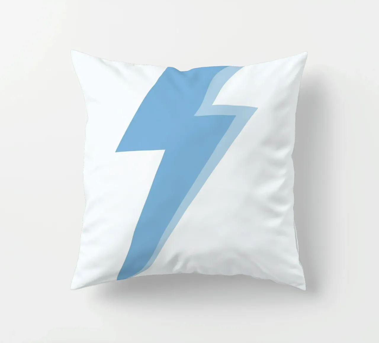 Stampa pop art minimalista con fulmine blu cuscino da homdeco