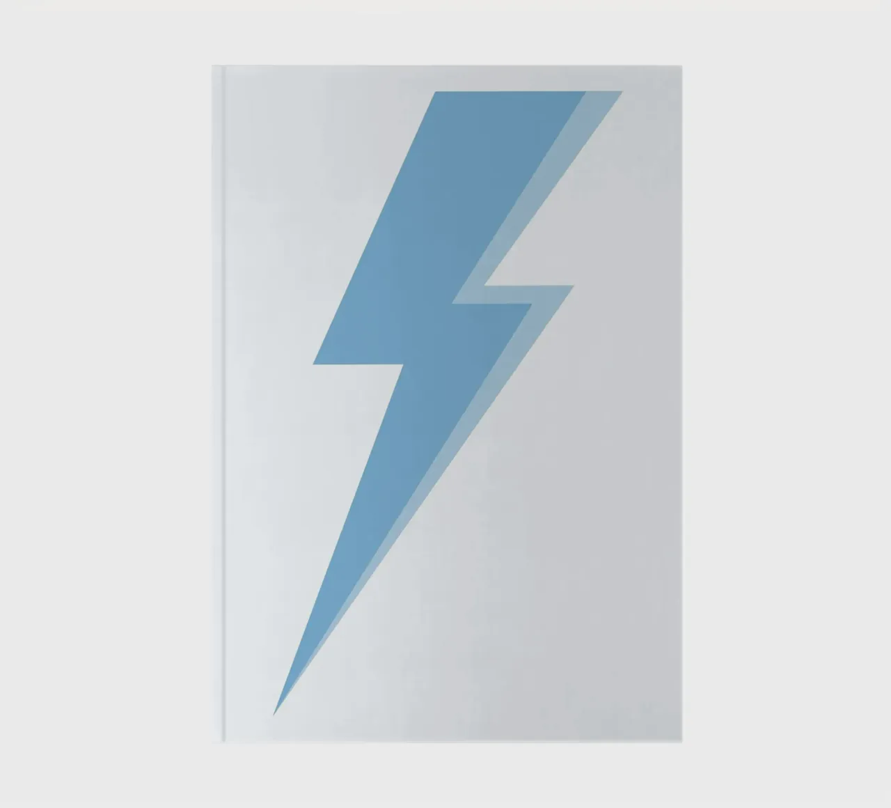 Minimalist Blue Lightning Bolt Pop Art Print notebook by homdeco