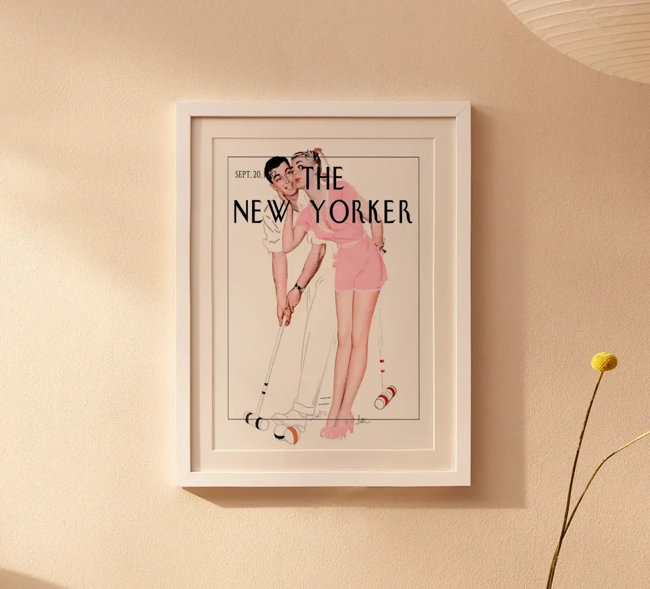 Il New Yorker - Coppia di Croquet Stampa d'epoca poster da homdeco