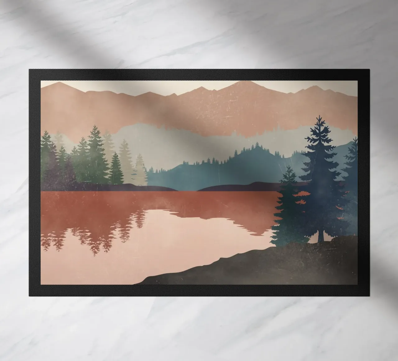 Sunset Landscape doormat by LeaDArt