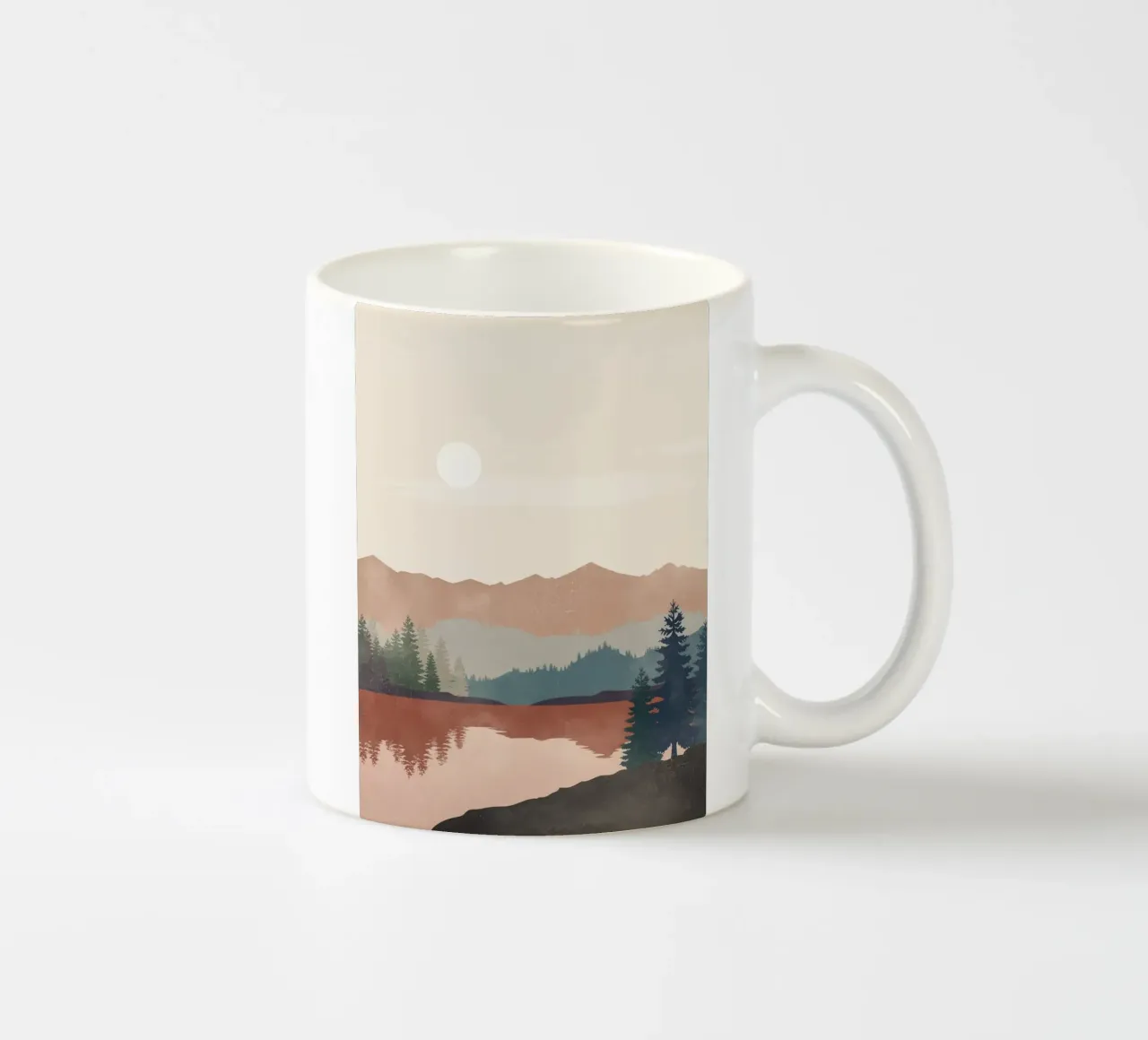 Paesaggio al tramonto tazza in ceramica da LeaDArt