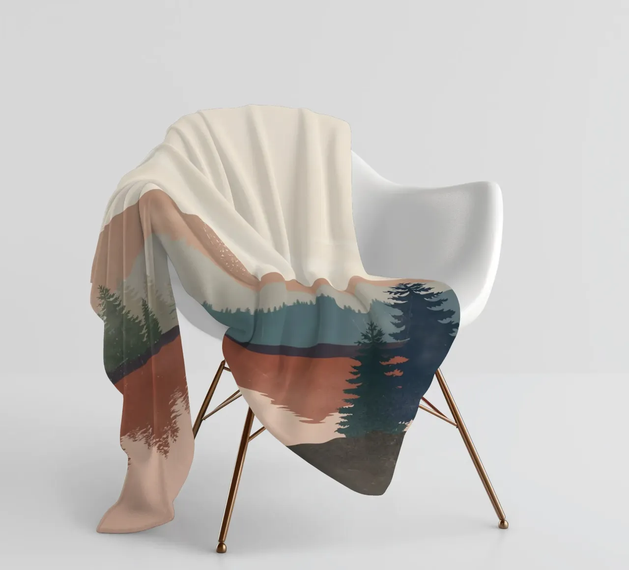Paesaggio al tramonto coperta in pile da LeaDArt