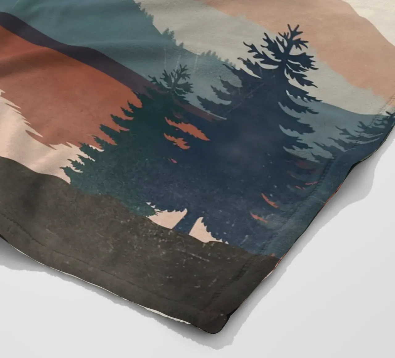Paesaggio al tramonto coperta in pile da LeaDArt