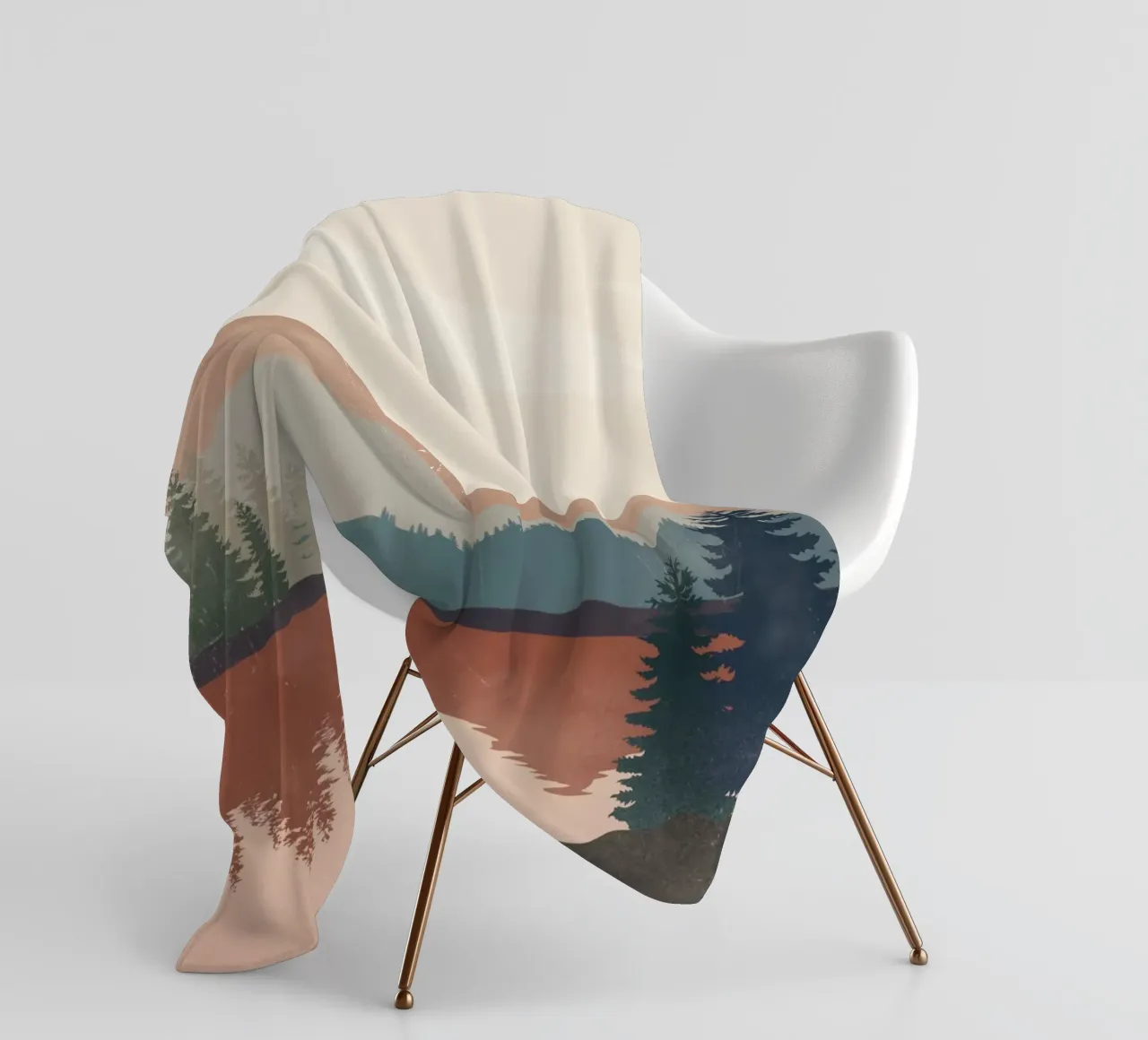 Paesaggio al tramonto coperta in pile da LeaDArt