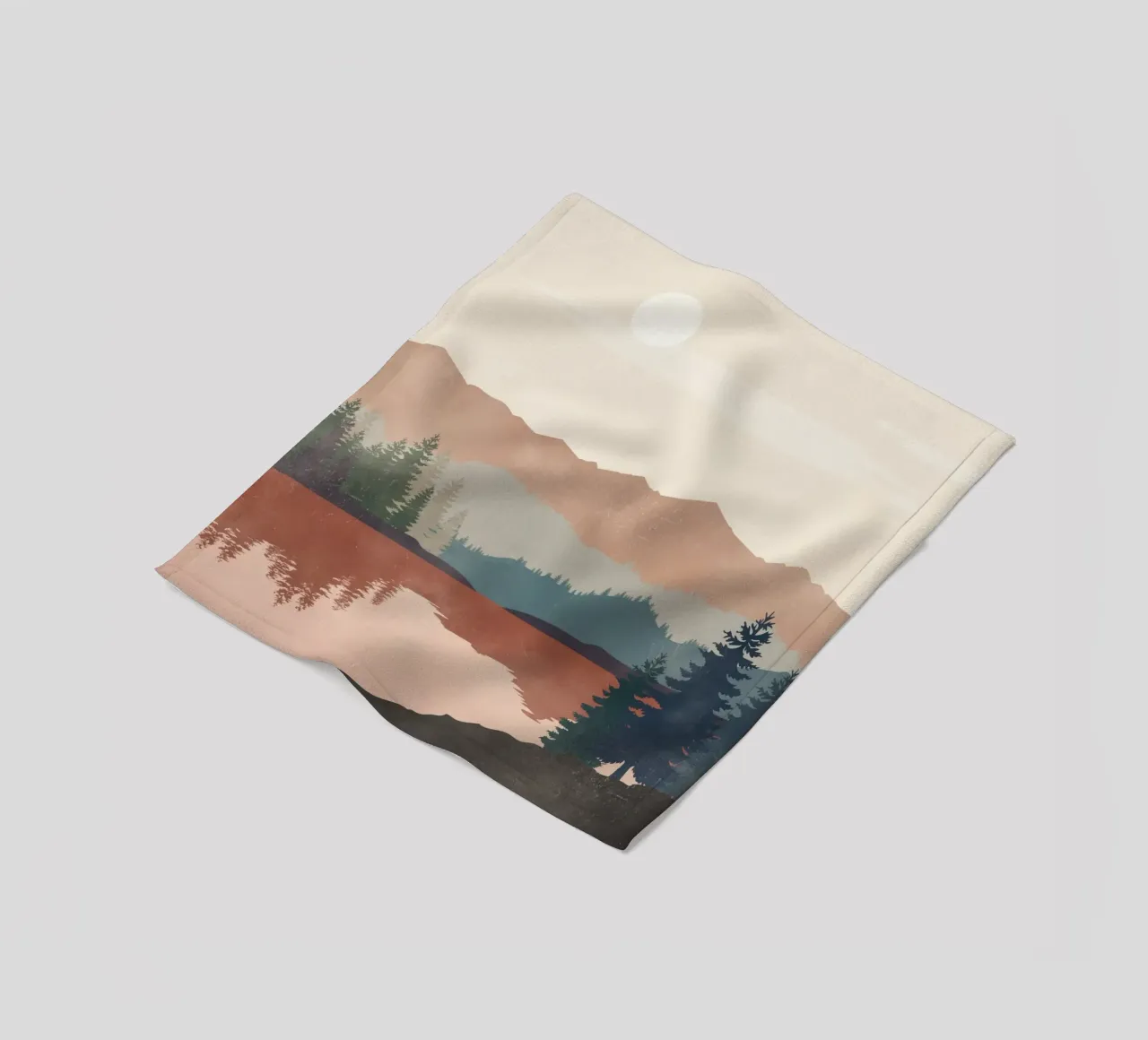 Paesaggio al tramonto coperta in pile da LeaDArt