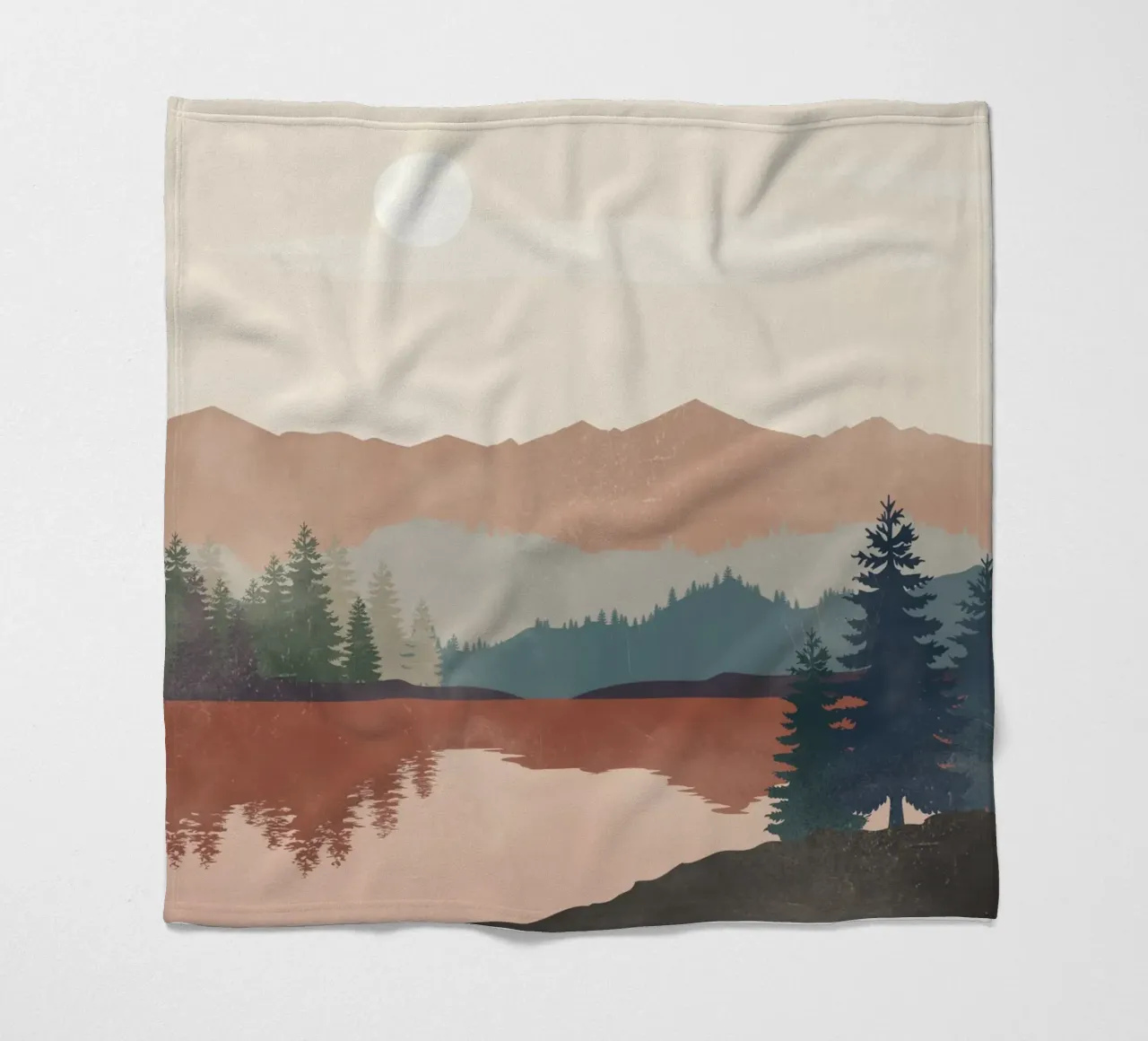 Paesaggio al tramonto coperta in pile da LeaDArt