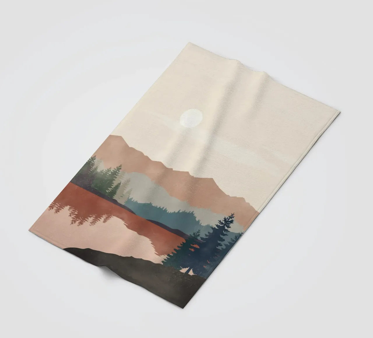 Paesaggio al tramonto coperta in pile da LeaDArt