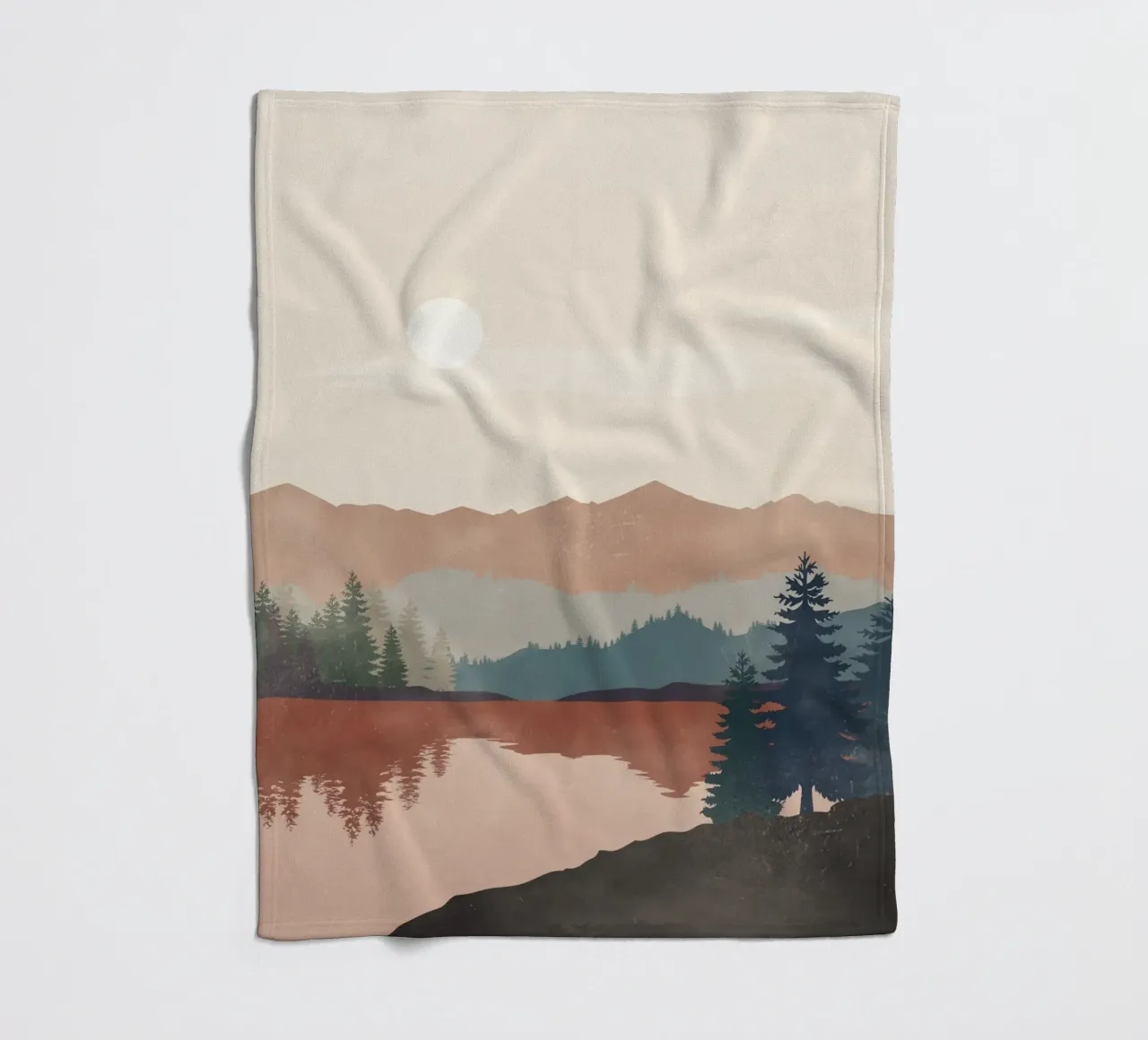 Paesaggio al tramonto coperta in pile da LeaDArt