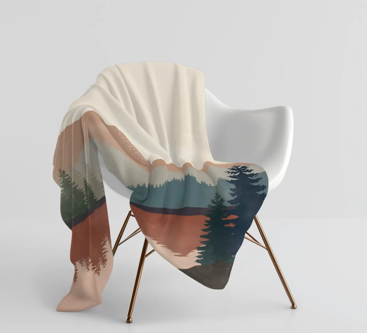 Paesaggio al tramonto coperta in pile da LeaDArt