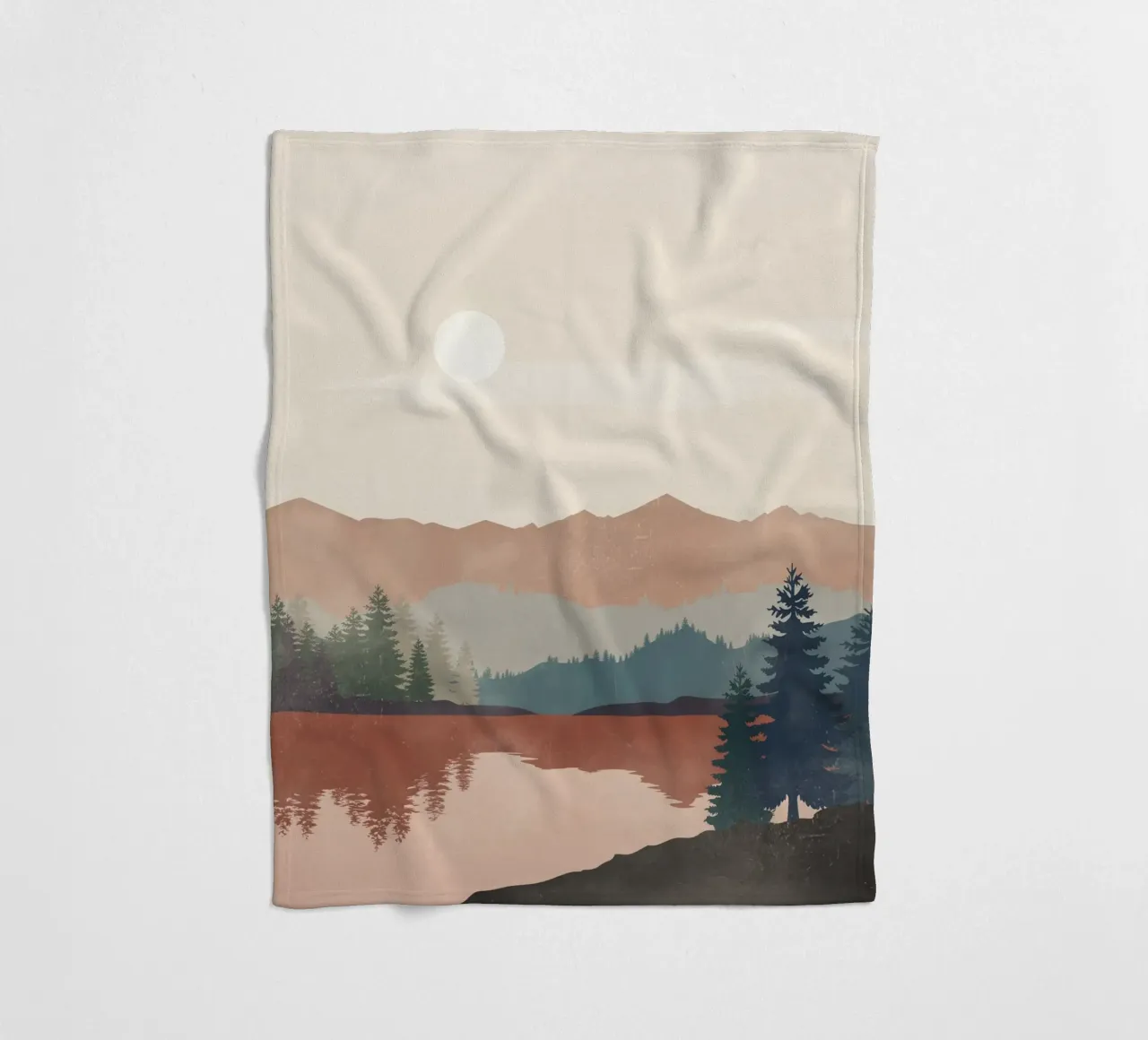 Paesaggio al tramonto coperta in pile da LeaDArt