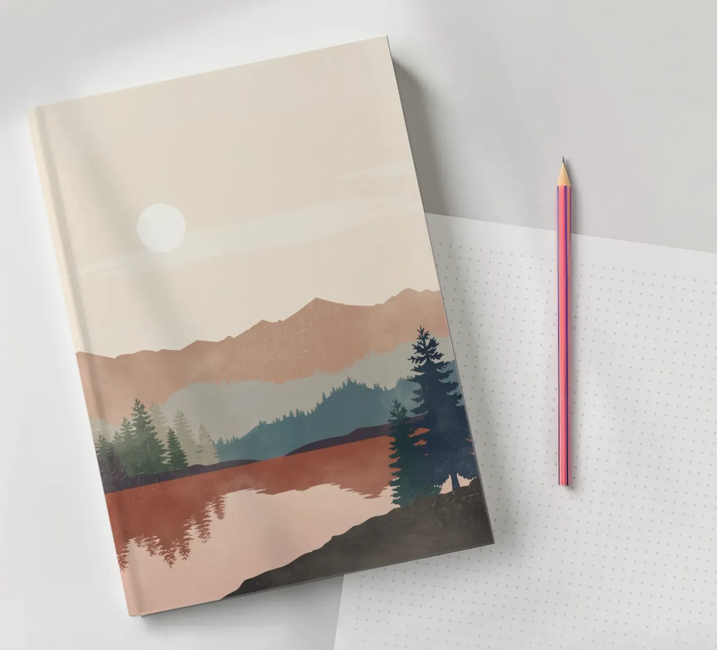 Sunset Landscape notebook by LeaDArt