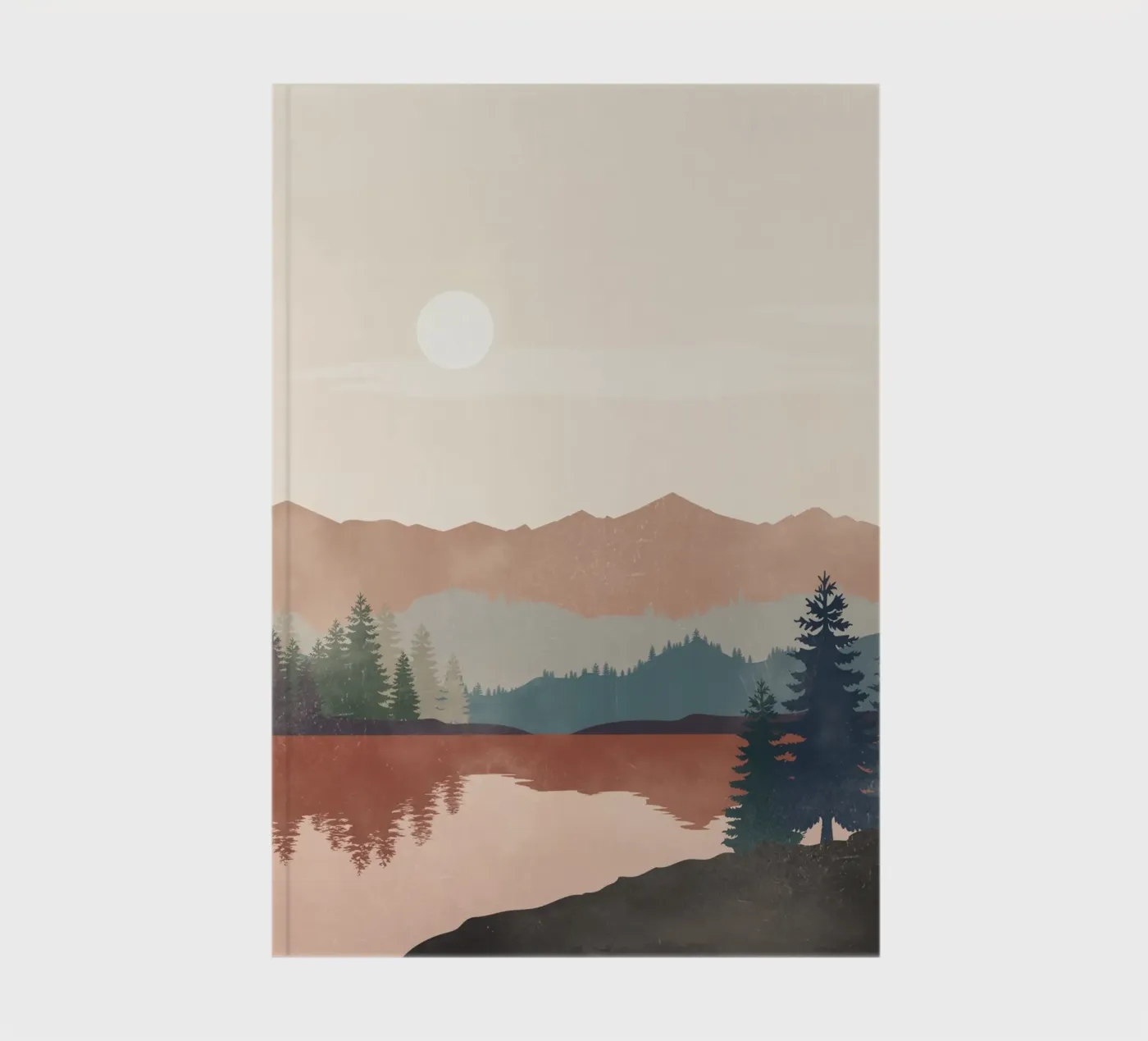 Sunset Landscape notebook by LeaDArt