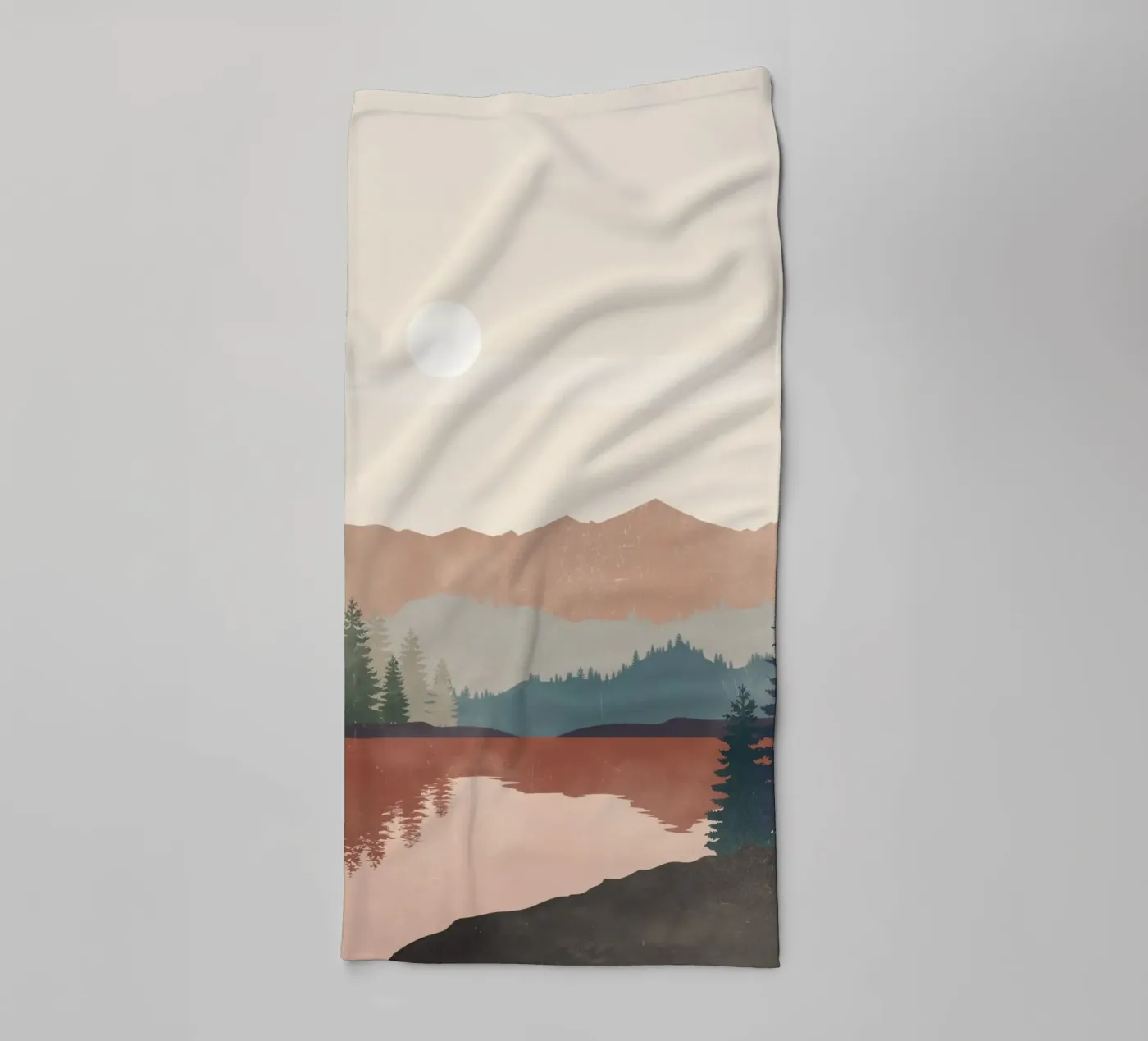 Sunset Landscape towel by LeaDArt