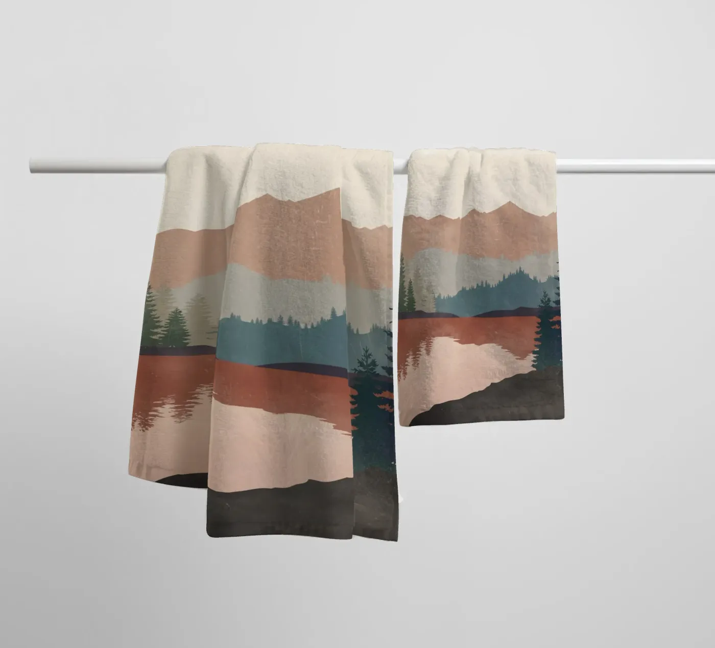 Sunset Landscape towel by LeaDArt