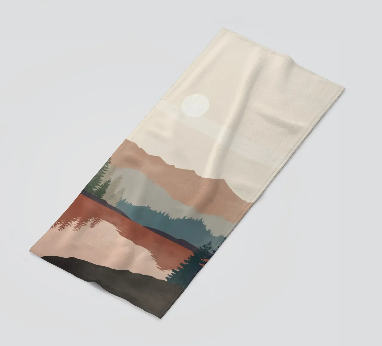 Paesaggio al tramonto telo mare da LeaDArt