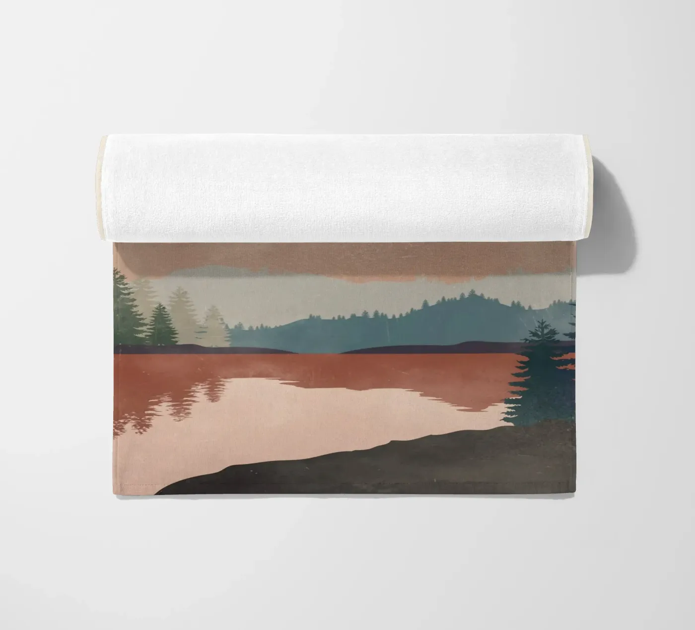 Paesaggio al tramonto telo mare da LeaDArt