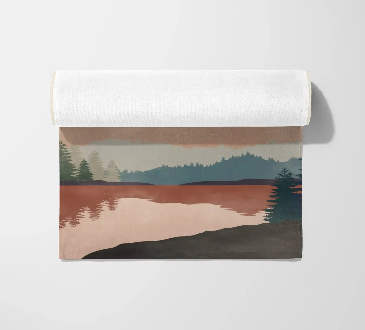 Paesaggio al tramonto telo mare da LeaDArt