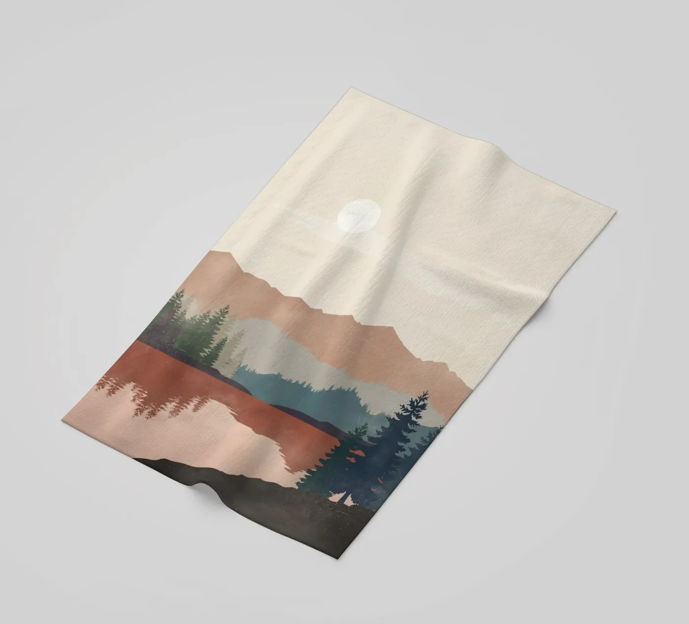 Paesaggio al tramonto telo mare da LeaDArt