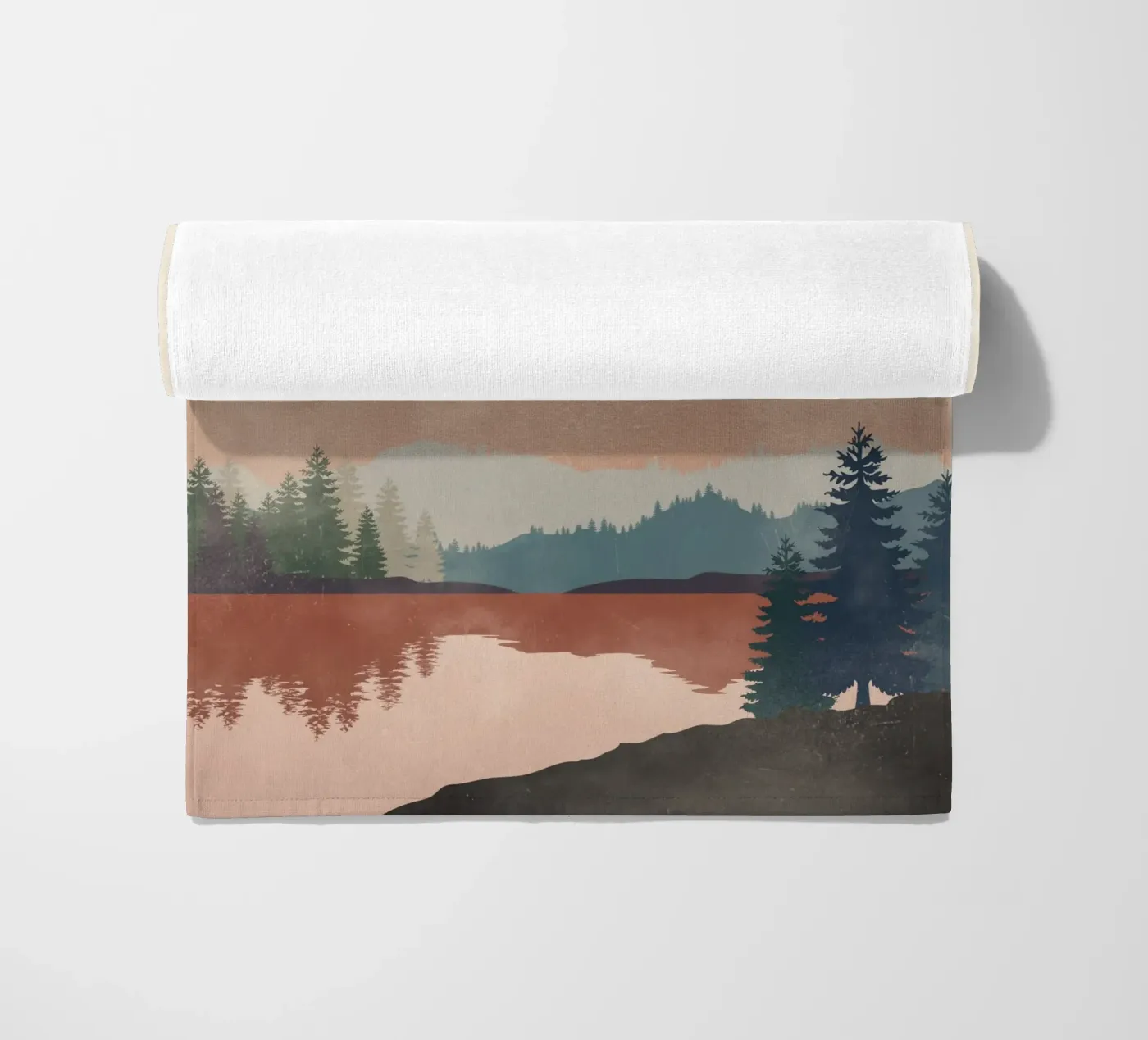 Paesaggio al tramonto telo mare da LeaDArt