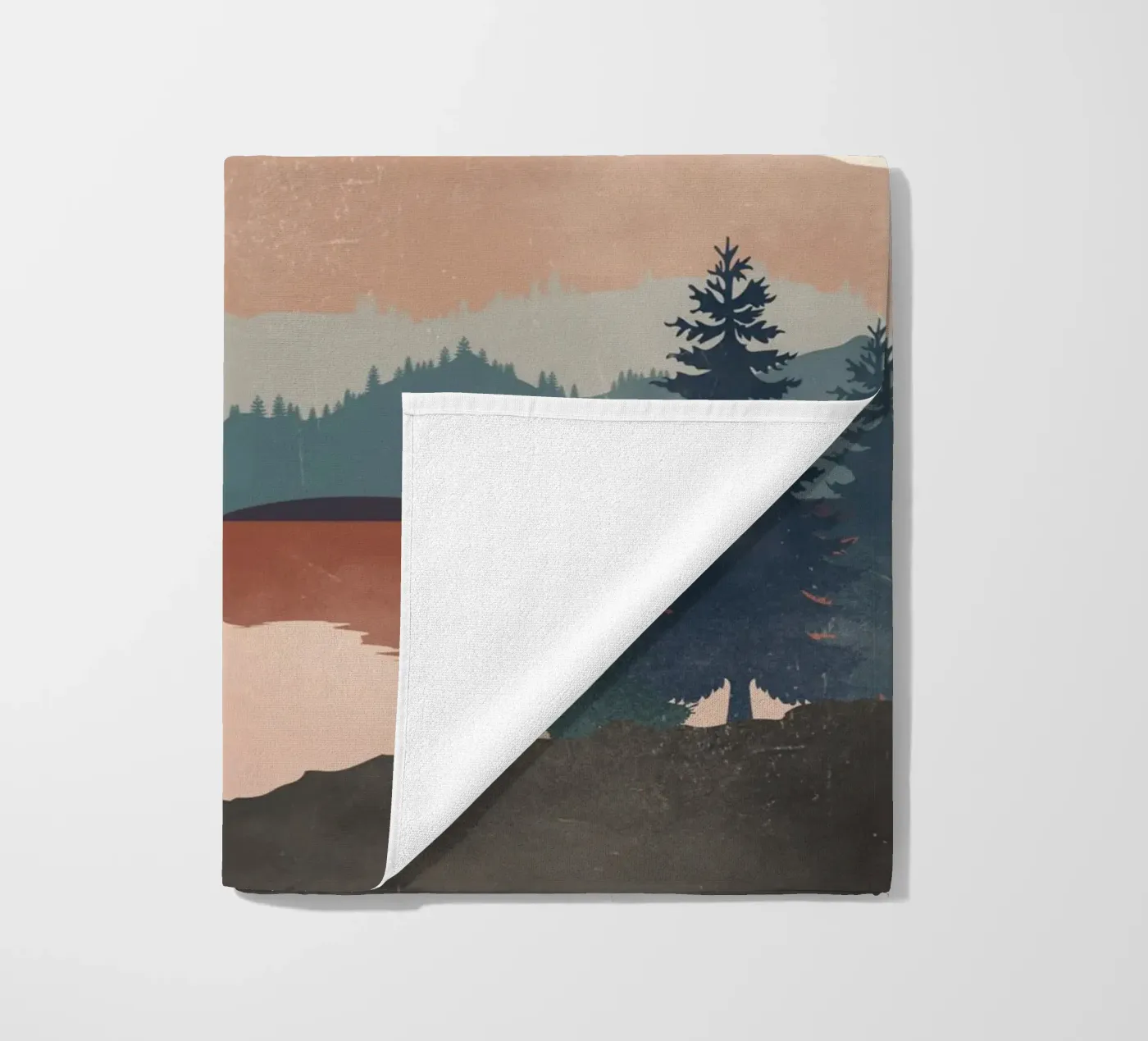 Paesaggio al tramonto telo mare da LeaDArt