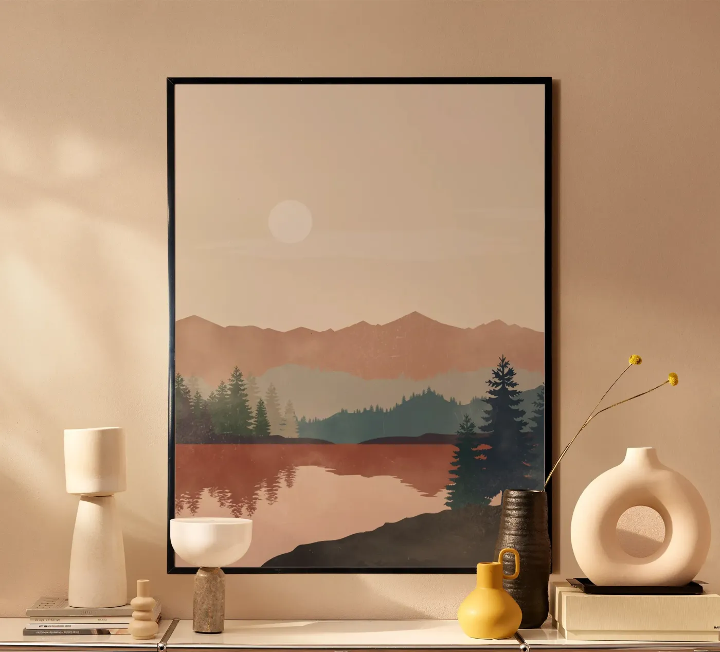 Sunset Landscape poster by LeaDArt