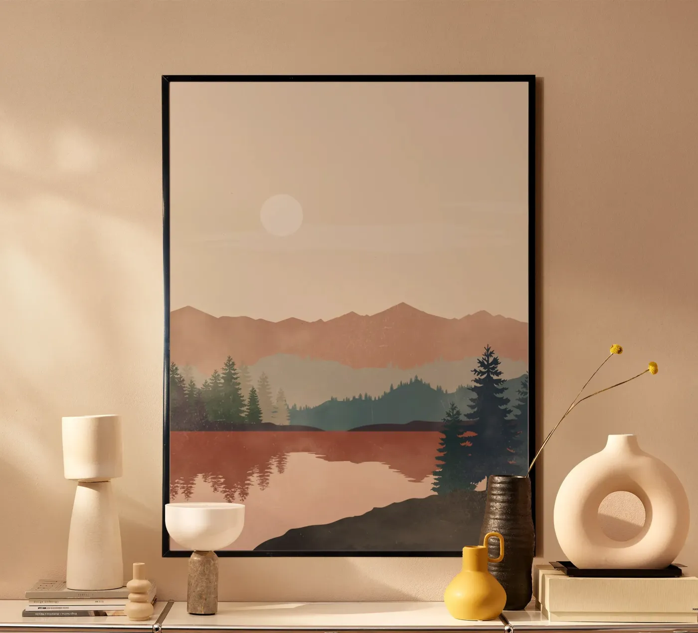 Sunset Landscape Poster von LeaDArt