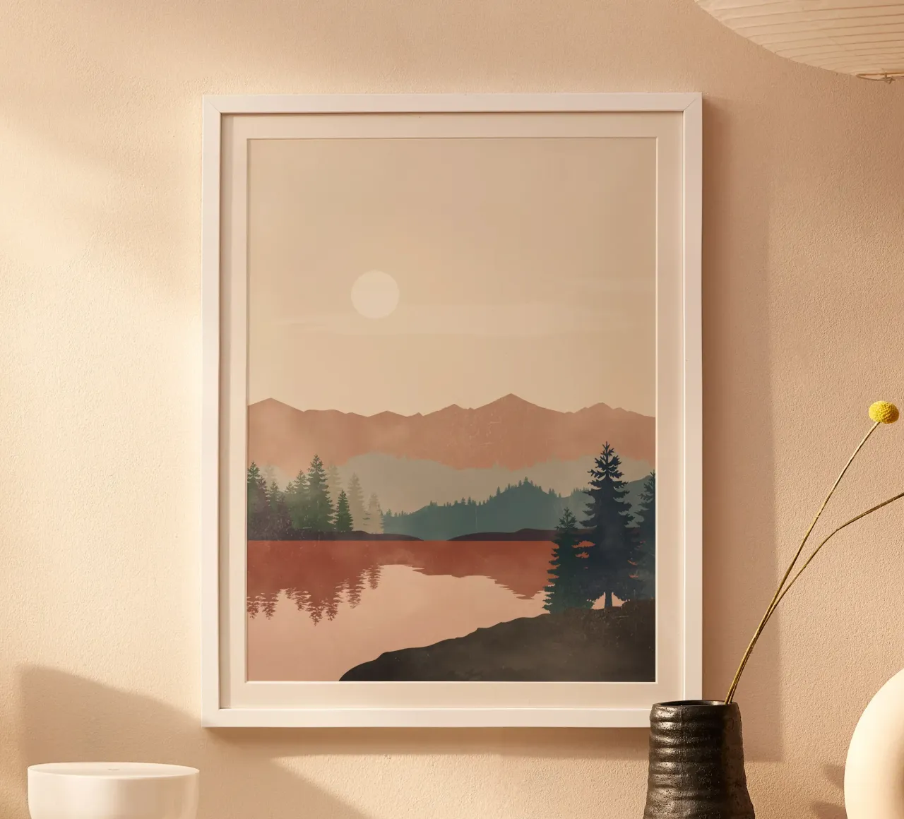 Paesaggio al tramonto poster da LeaDArt