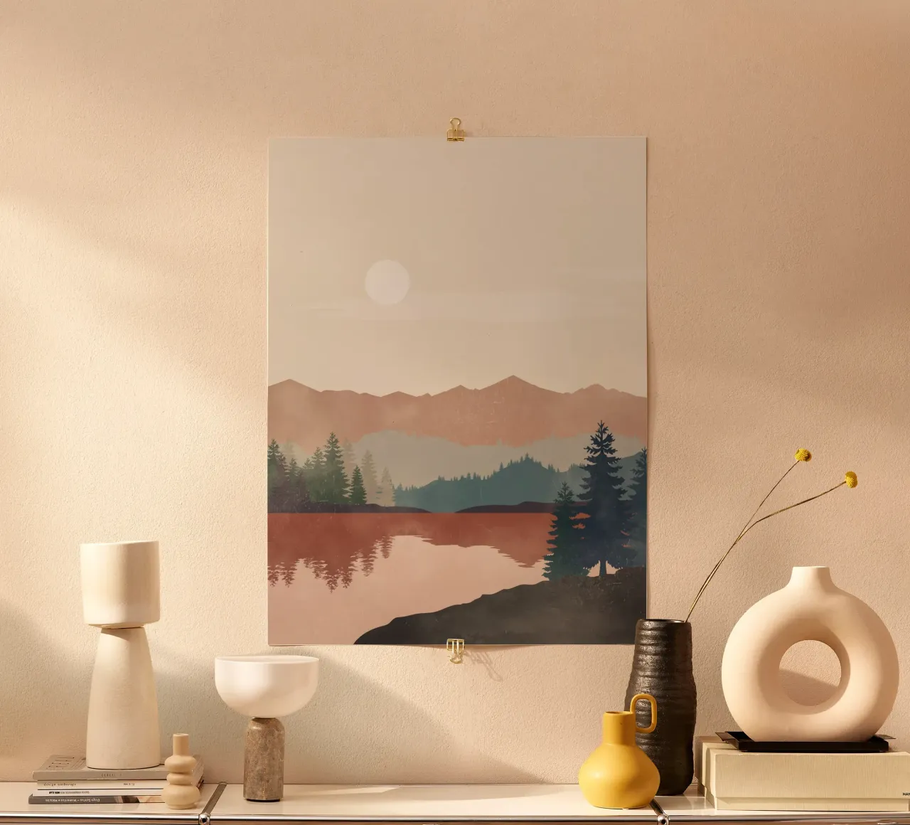 Paesaggio al tramonto poster da LeaDArt