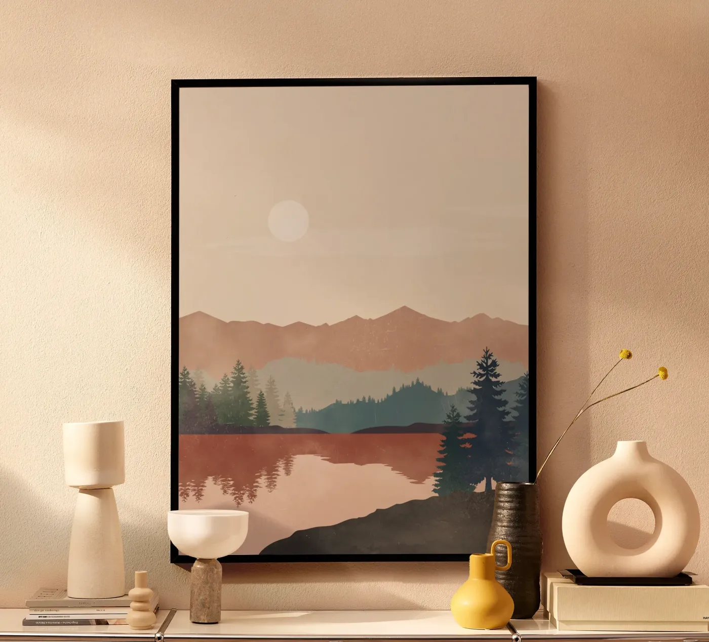 Sunset Landscape poster by LeaDArt