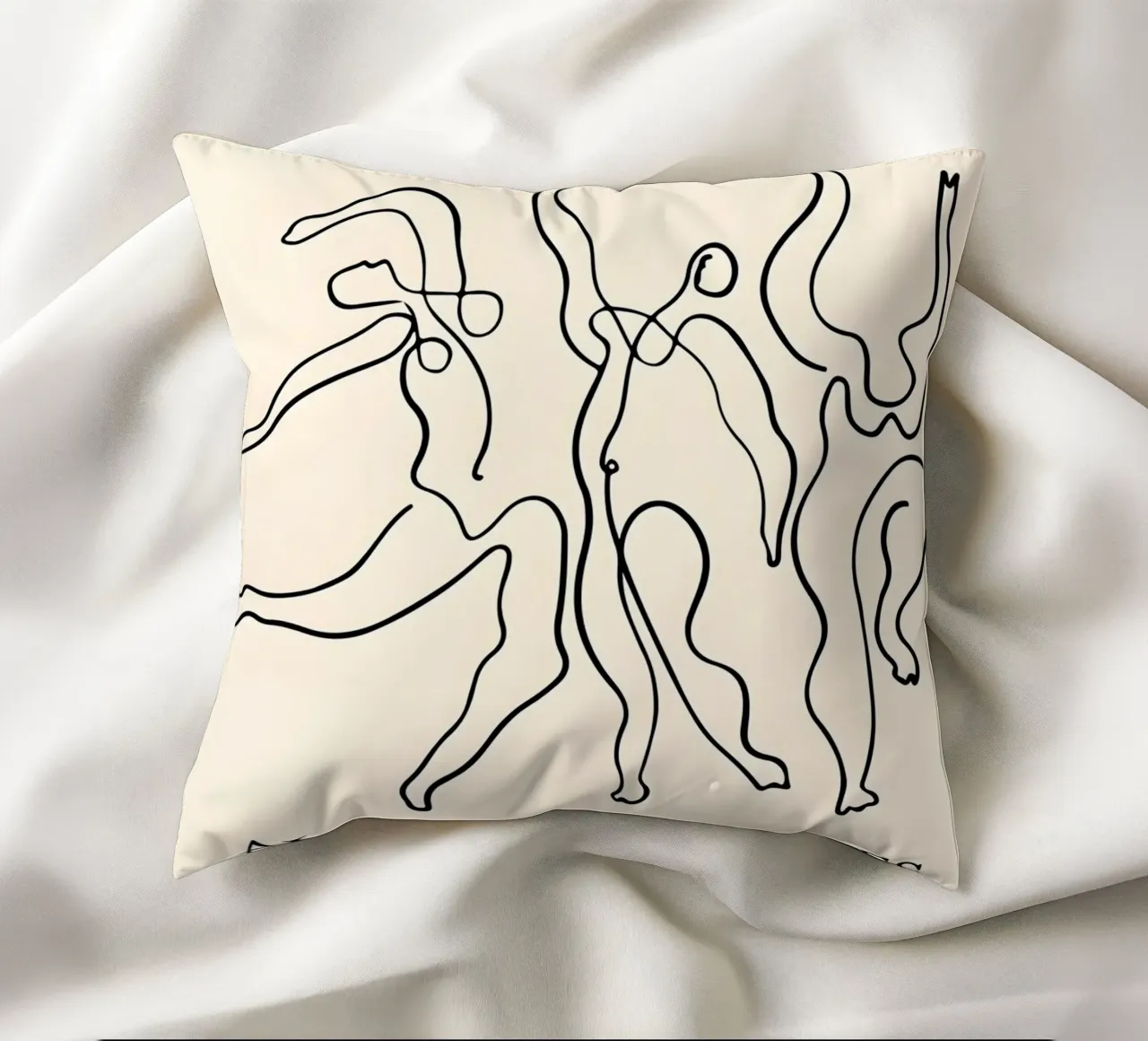 Poster espositivo Picasso Dancers Minimalist Line Art cuscino da homdeco