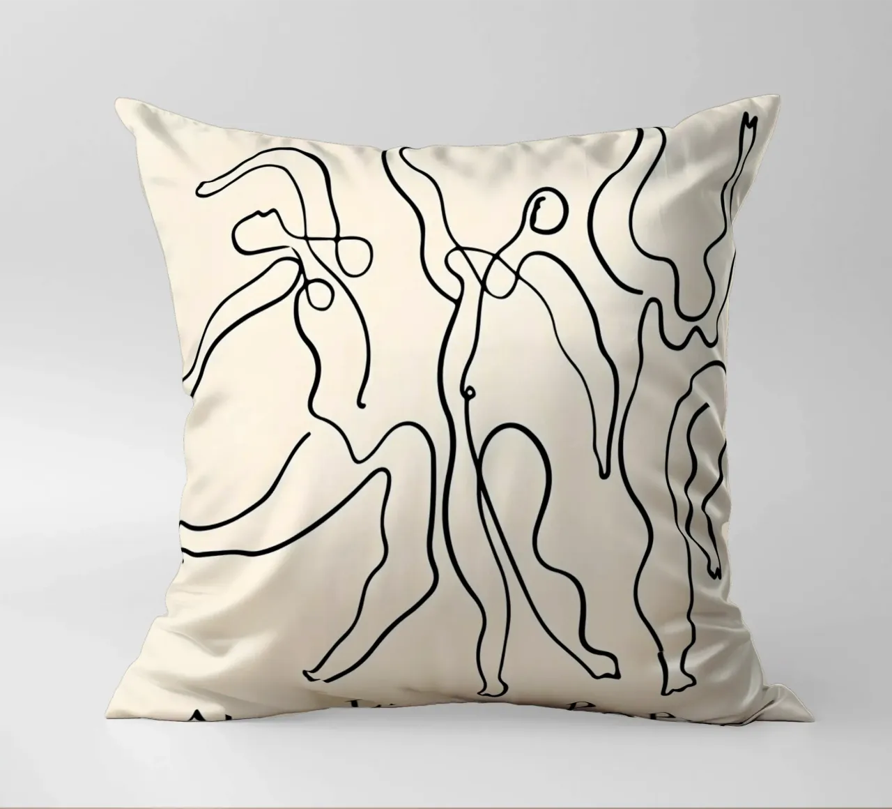 Poster espositivo Picasso Dancers Minimalist Line Art cuscino da homdeco